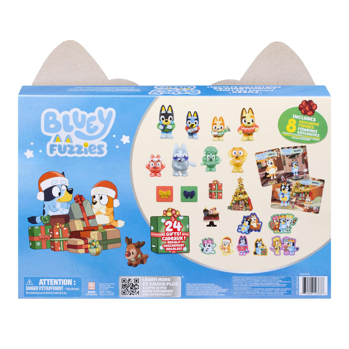 Bluey Fuzzies Advent Calendar - 24 Surprises, 8 Exclusive Mini-Figures