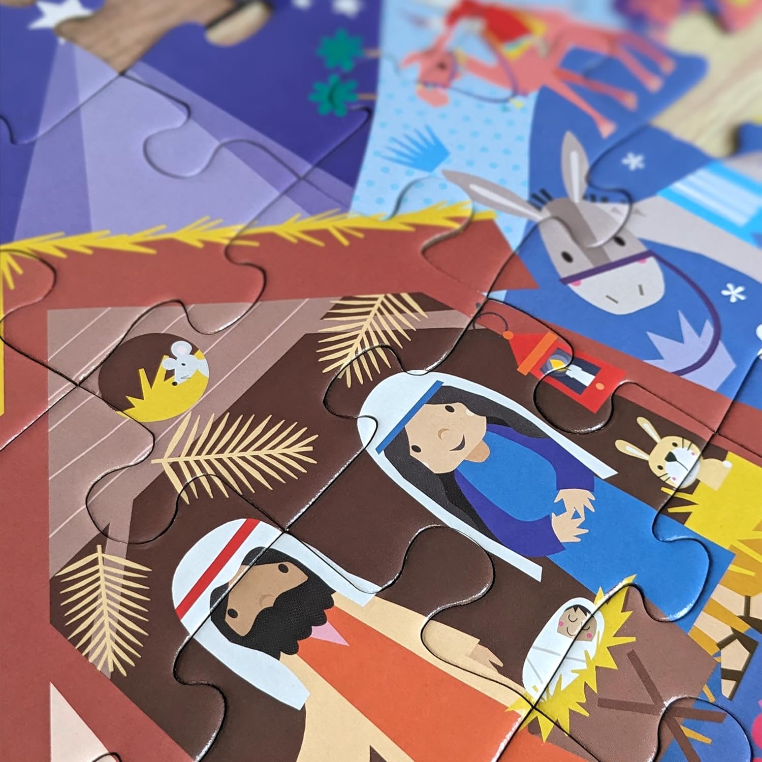 North Parade Publishing BIPZ03 The Nativity Bible Stories Jigsaw Puzzle - 50-Piece Educational Puzzle for Young Children 2