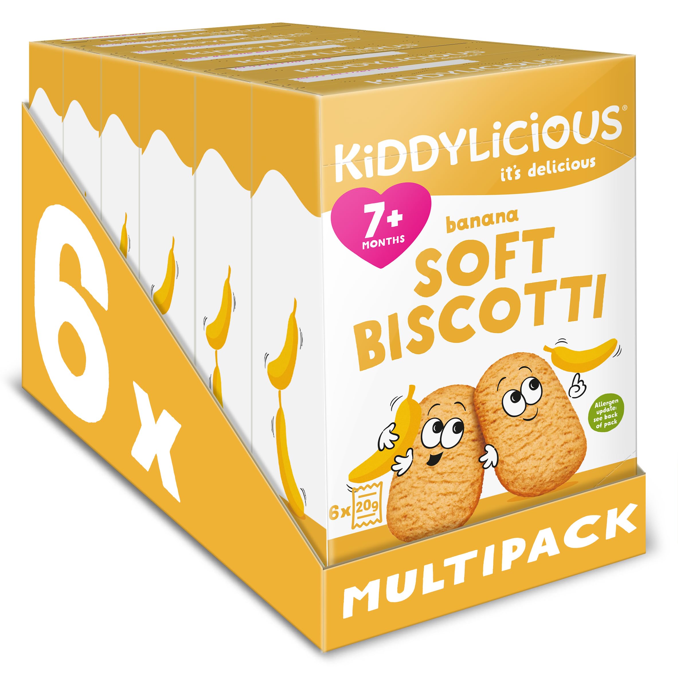 Kiddylicious - Banana Biscotti Baked Snacks for Babies 7m+ 1