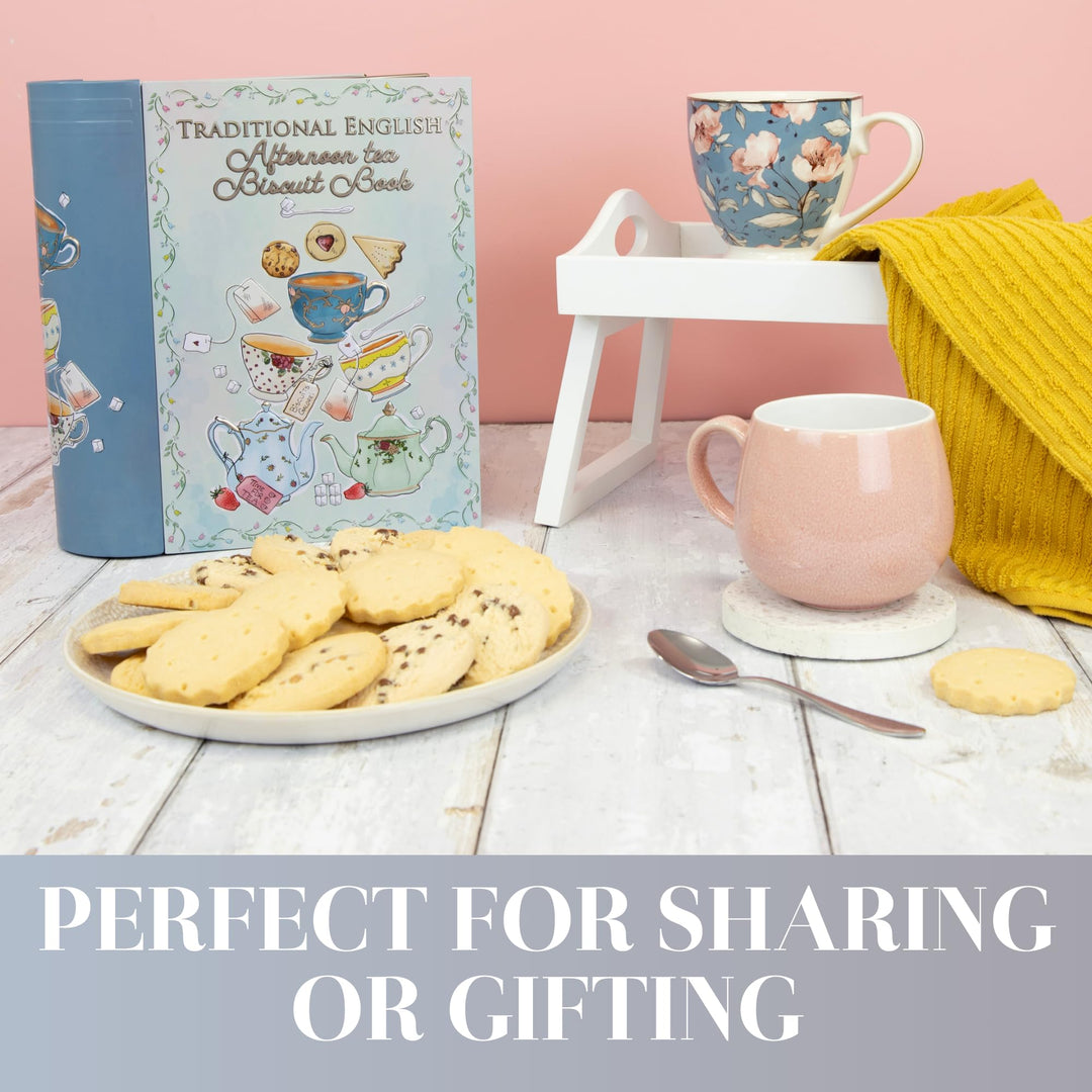 Afternoon Tea Book Biscuit Tin Gift - Christmas Treats & Snacks Set by Scotti