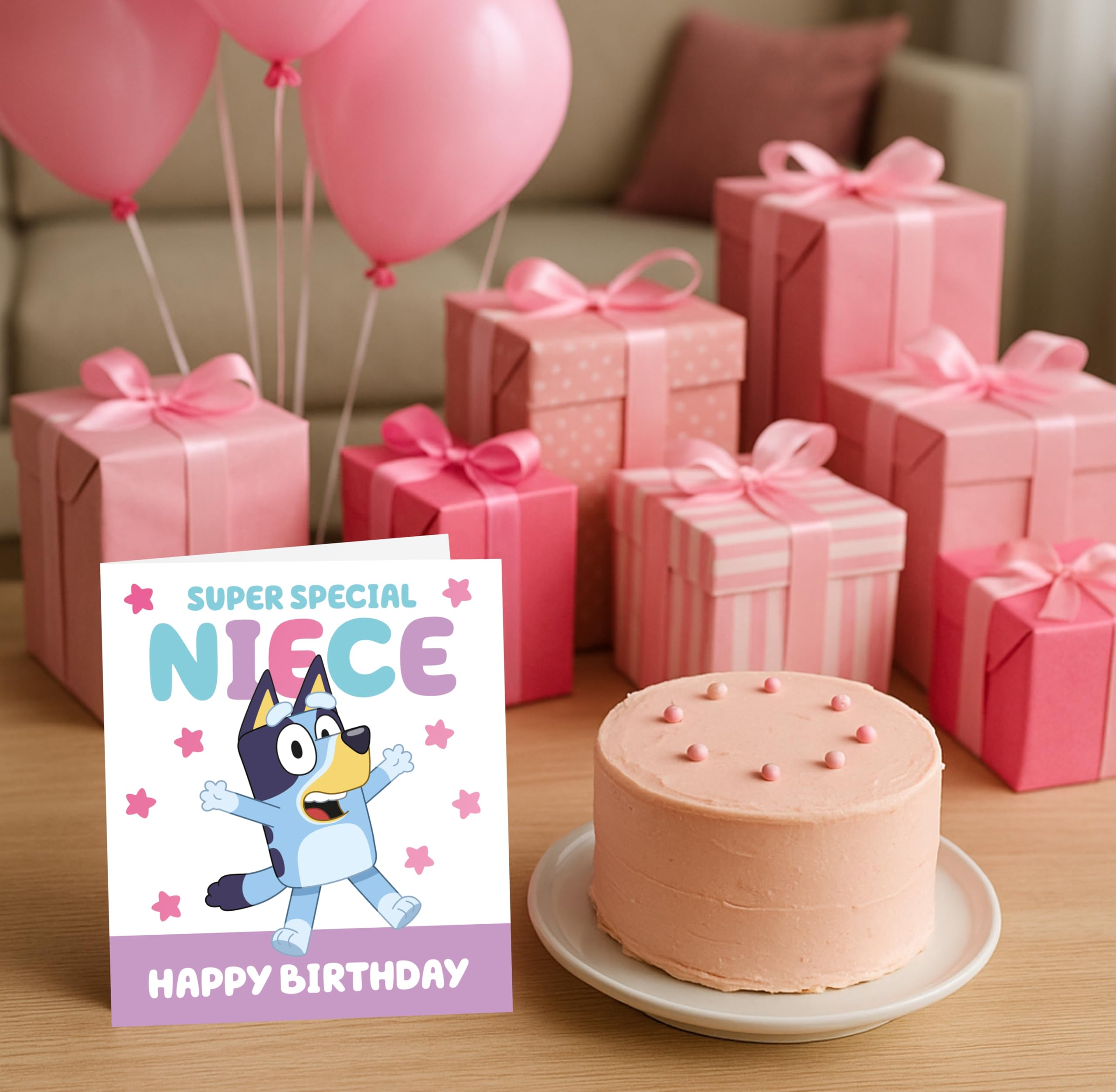 Danilo Promotions LTD Bluey Birthday Card for Niece | Kids Character Theme Greeting Card | BL070