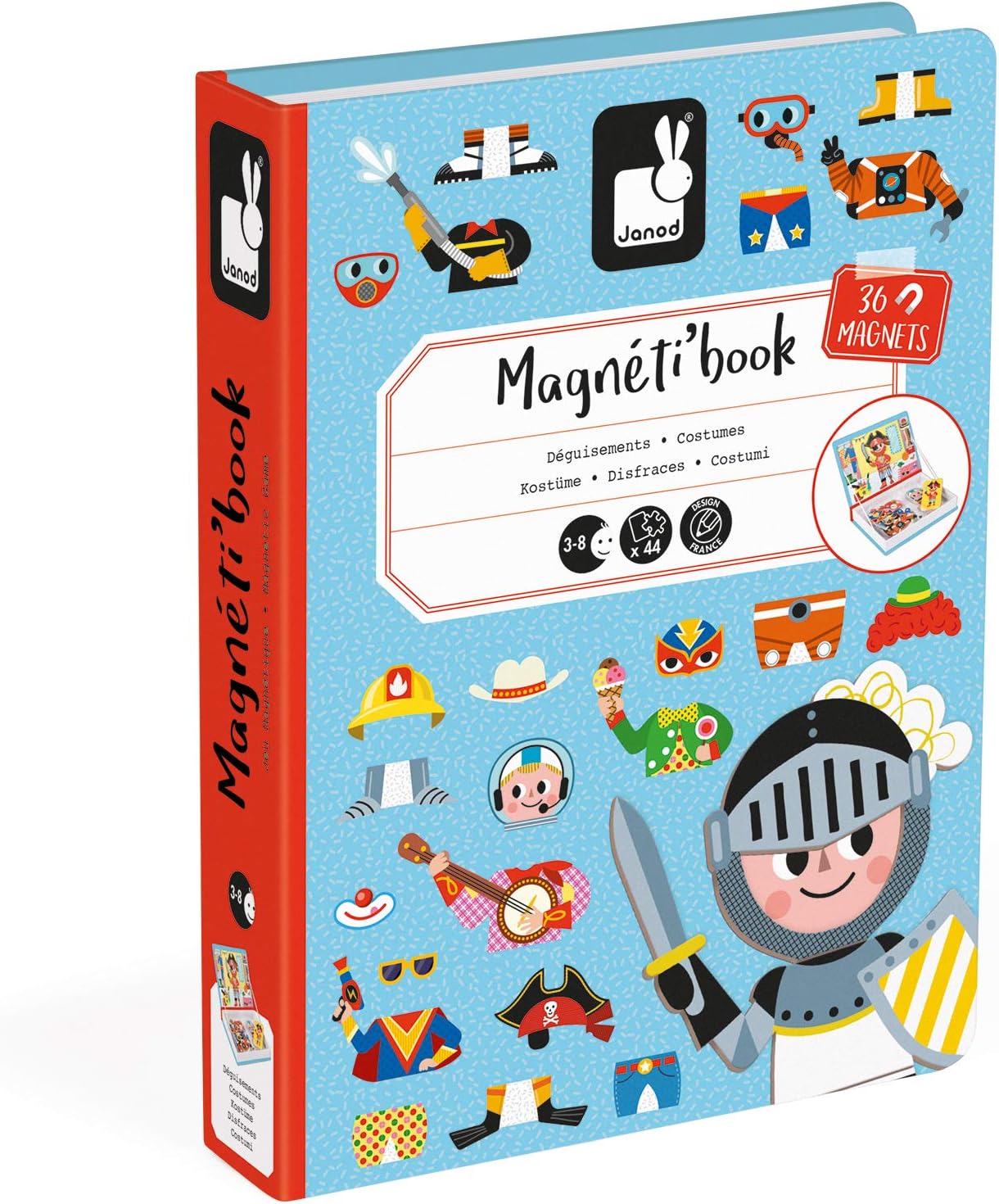 Janod J02719 Magneti'Book Costumes Magnetic Playset - Educational Game for Kids 3-8 Years 10