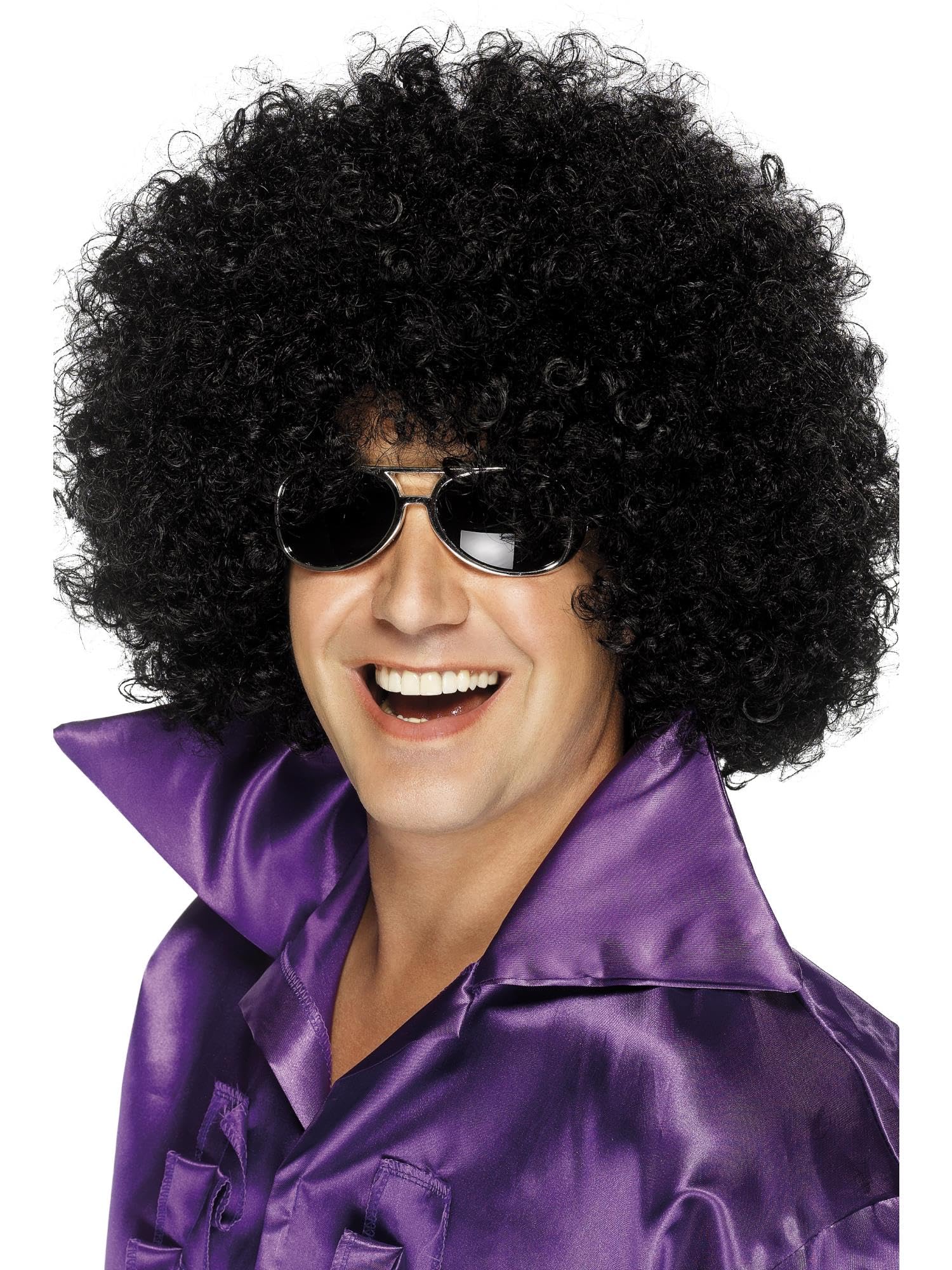 Smiffys Mega-Huge Afro Wig Black 1970s Disco Fancy Dress Adult Wig 1