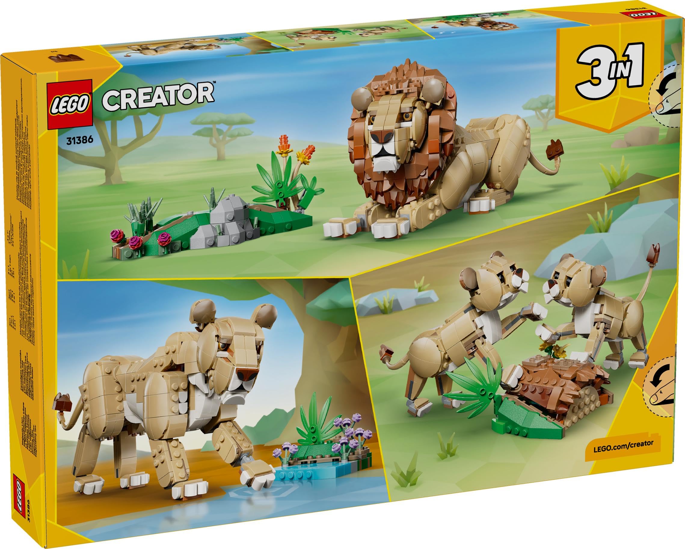 LEGO Creator 3 in 1 Wild Animals: Majestic Lion Building Set (Ages 9+) 8