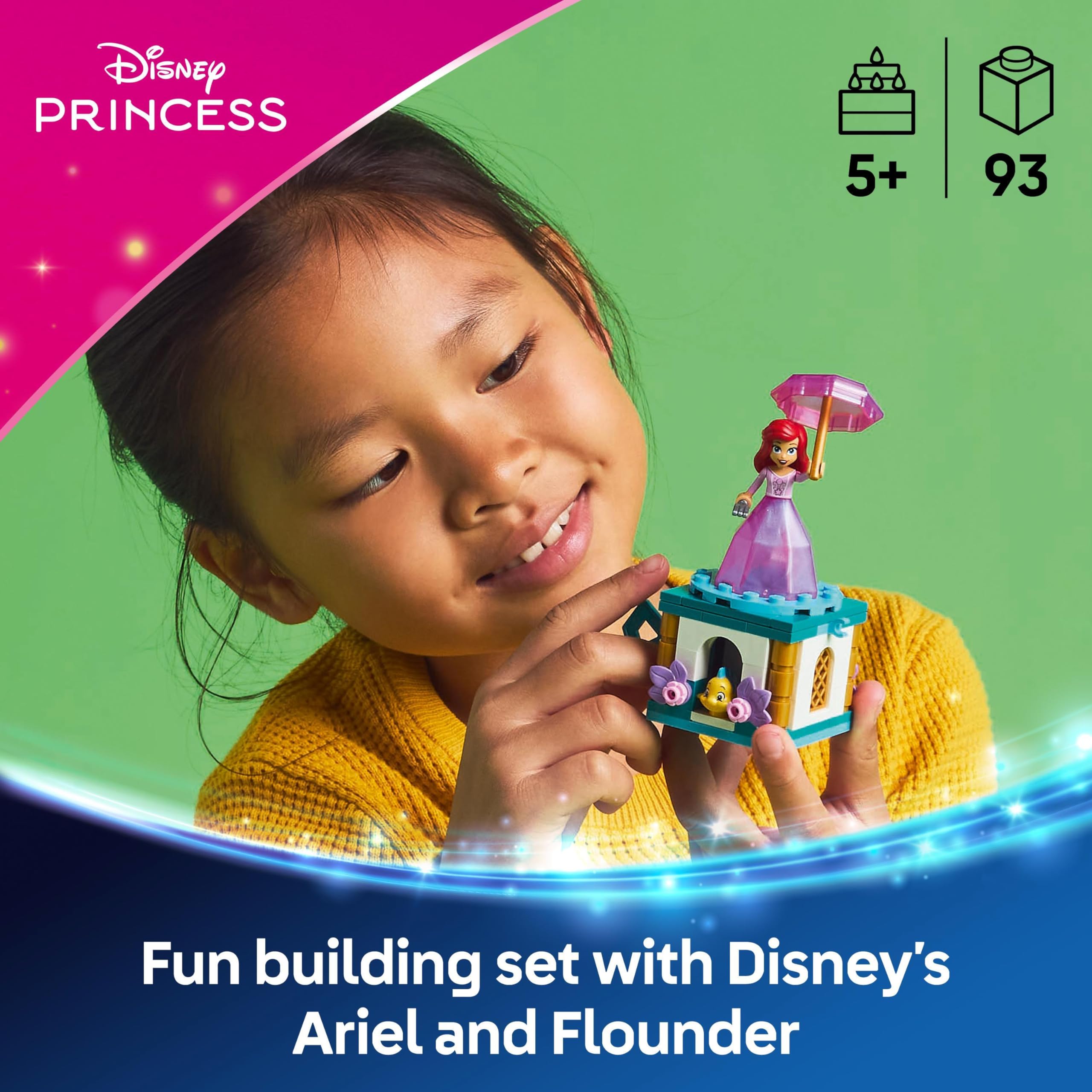 LEGO ǀ Disney Twirling Ariel Building Toy - Spinning Playset for 5+ Year Olds 2
