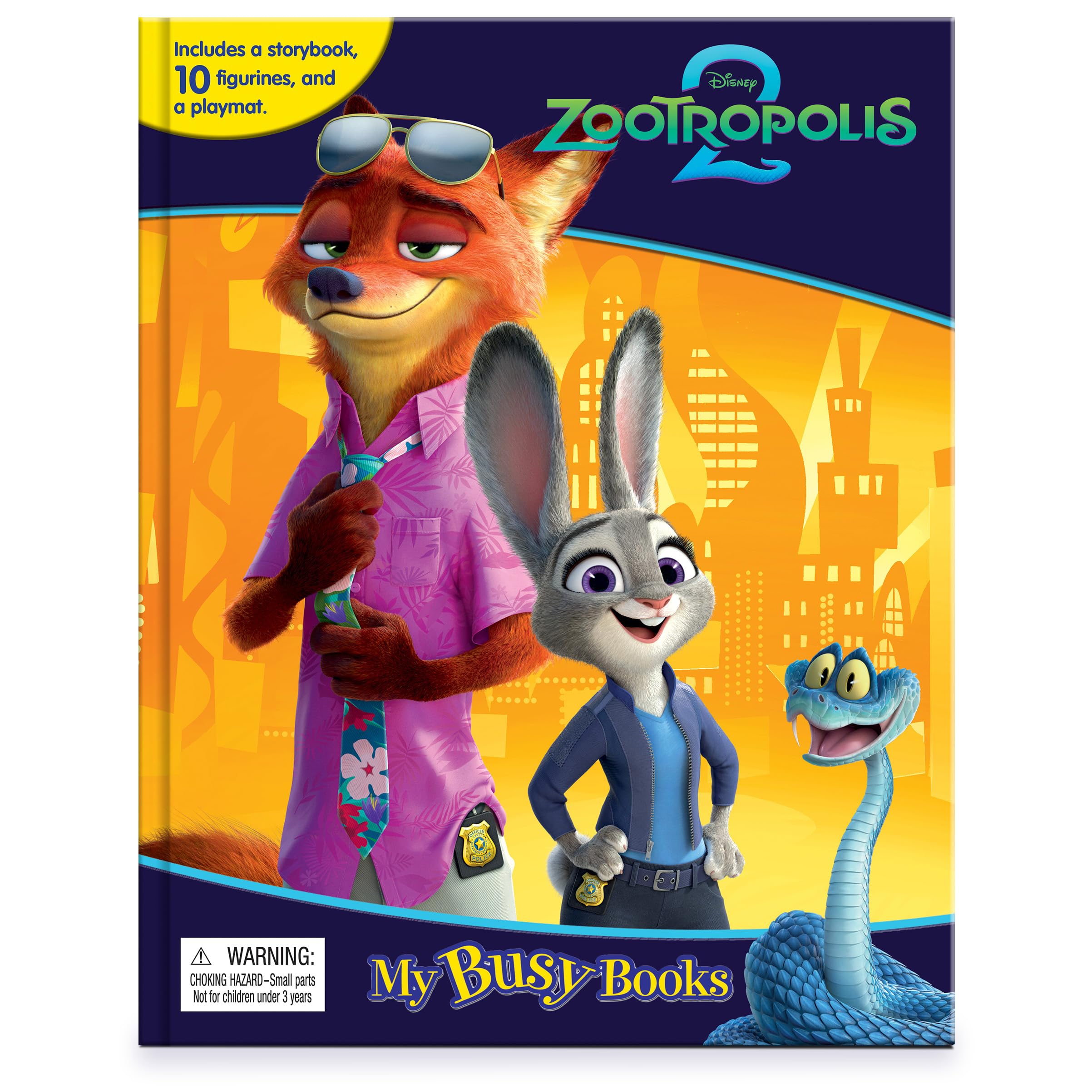 Phidal Disney Zootropolis 2 My Busy Books - Storybook, 10 Figurines, Playmat | Kids Edition 2