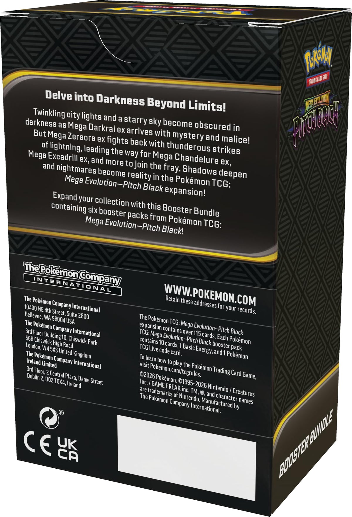 Pokémon TCG: Mega Evolution—Pitch Black Booster Bundle - 6 Booster Packs