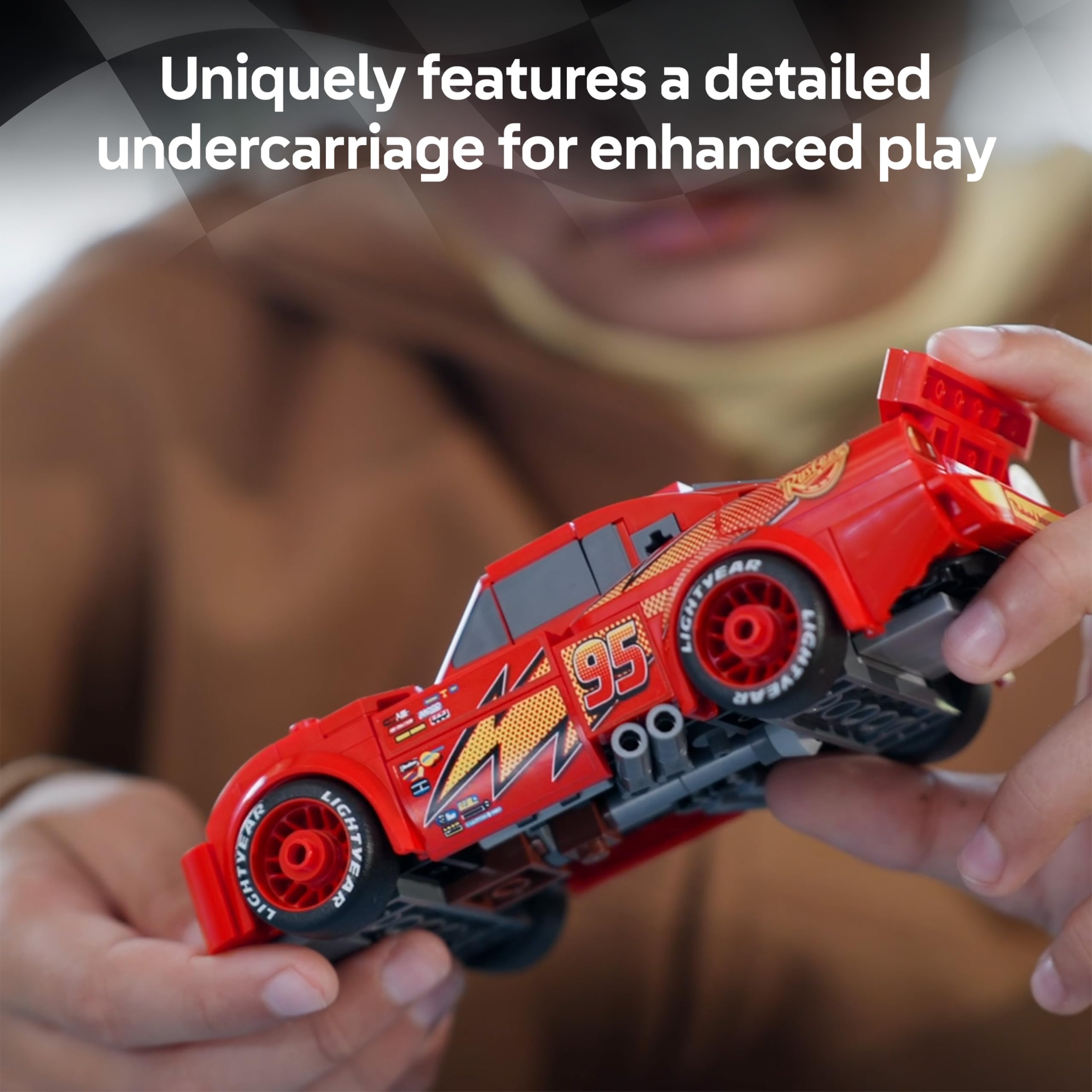 LEGO Speed Champions Lightning McQueen Race Car Toy Model Kit 77255 for Ages 9+ 5