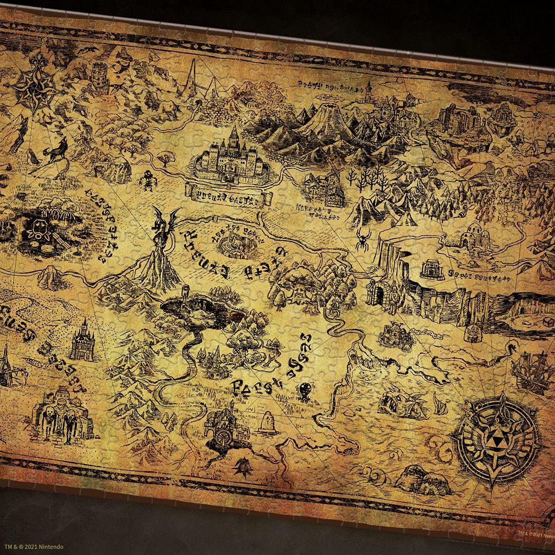 USAopoly Zelda Hyrule Map Puzzle - 1000 Pieces, Ages 8+
