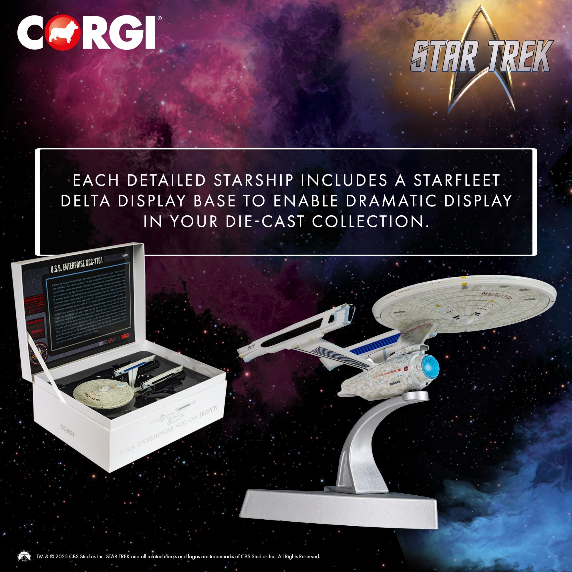 Corgi CC98001 Star Trek USS Enterprise NCC-1701 Refit Model - Constitution II-Class Diecast Display (Star Trek II: The Wrath of Khan) 2