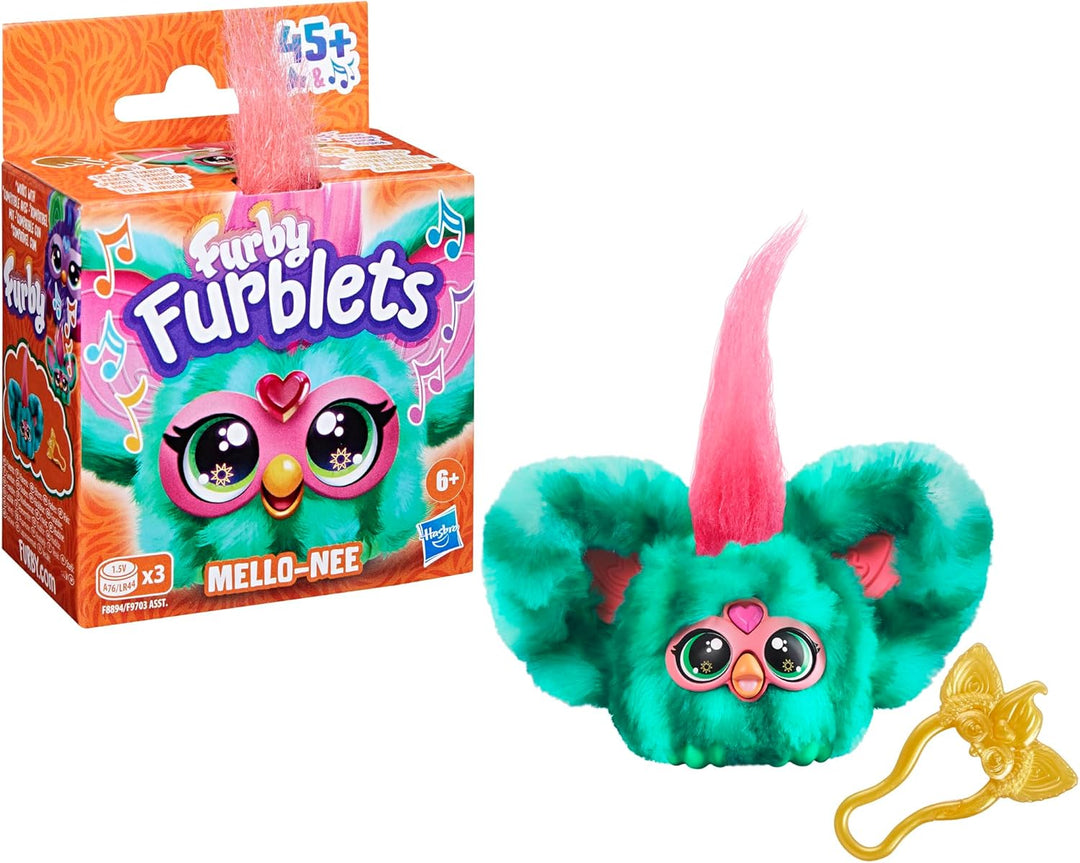 Furby Furblets Mello-Nee Mini Friend, 45+ Sounds, Summer Chill Music & Furbish P