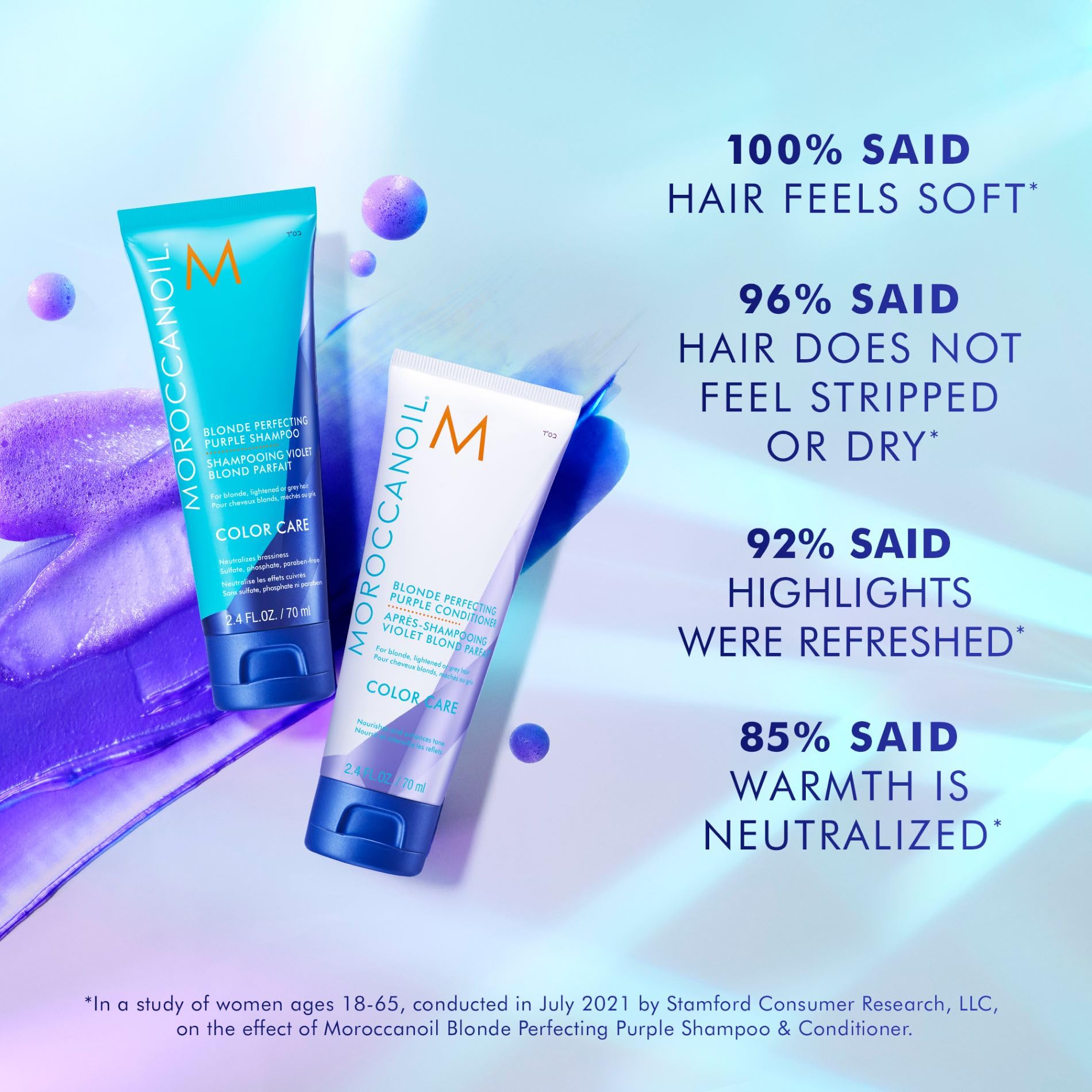 Moroccanoil Blonde Perfecting Purple Conditioner - Neutralizes Brassiness | 70ml