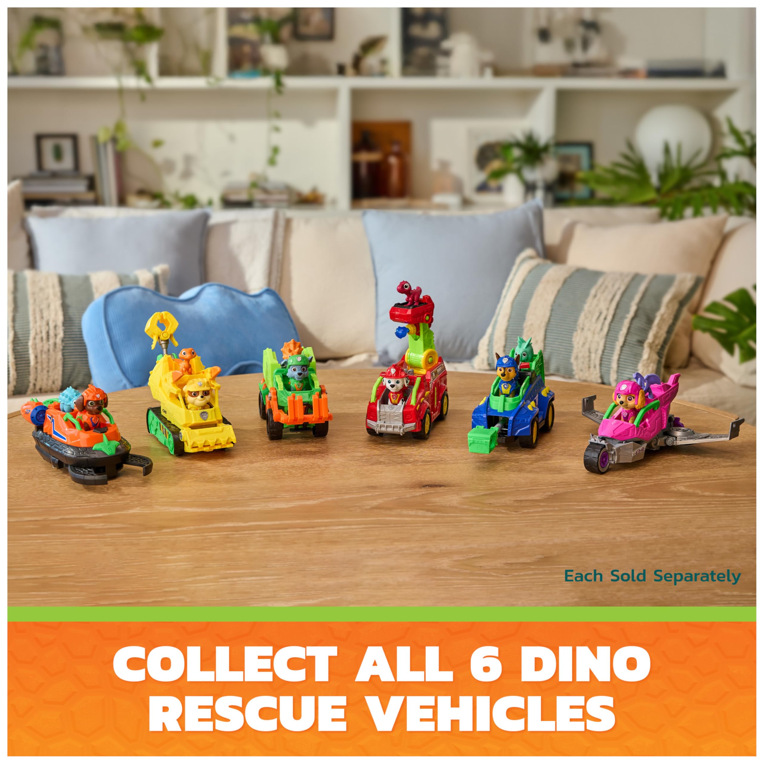 Paw Patrol Rubble Dino Rescue Bulldozer Toy Truck - 17.5 cm Vehicle, Ages 3-9 6