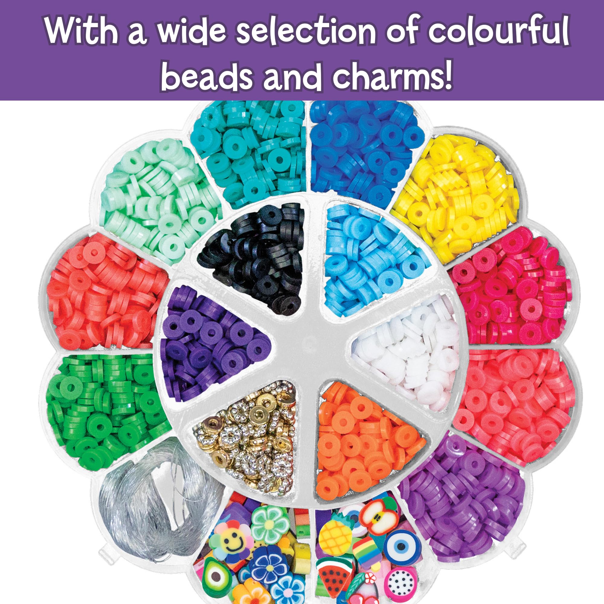 Galt Happy Bracelets Jewellery Making Kit - 2000+ Beads | Ages 6+ 2