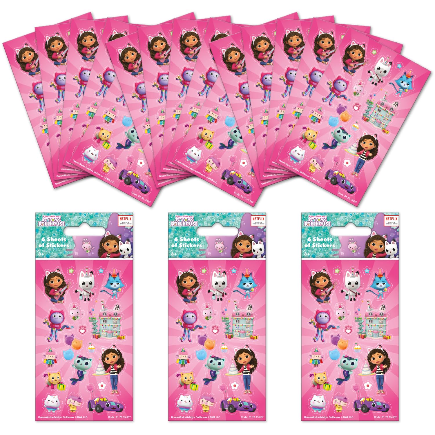 Paper Projects - Gabby's Dollhouse Party Bag Sticker Bundle (18 Sheets) 1