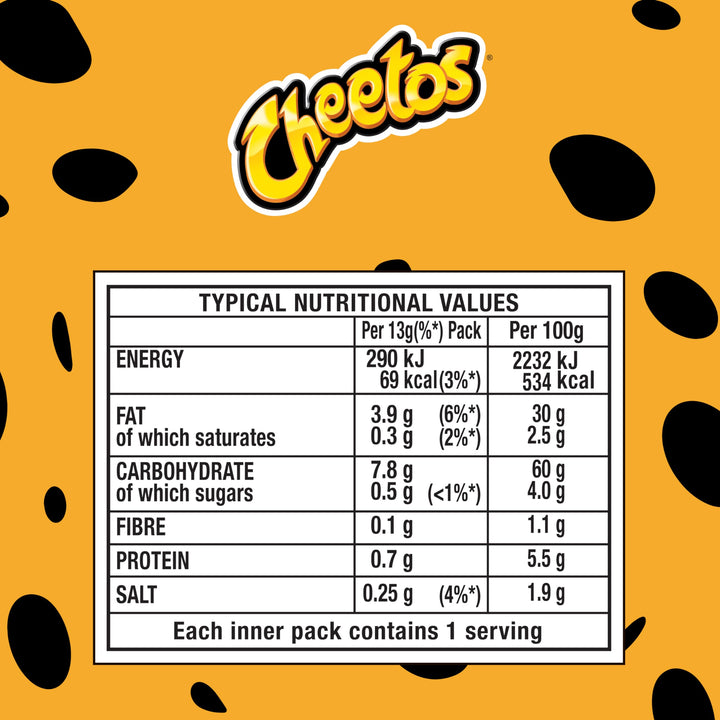 Cheetos Puffs Sweet and Spicy Flamin Hot Multipack Crisps 6x13g