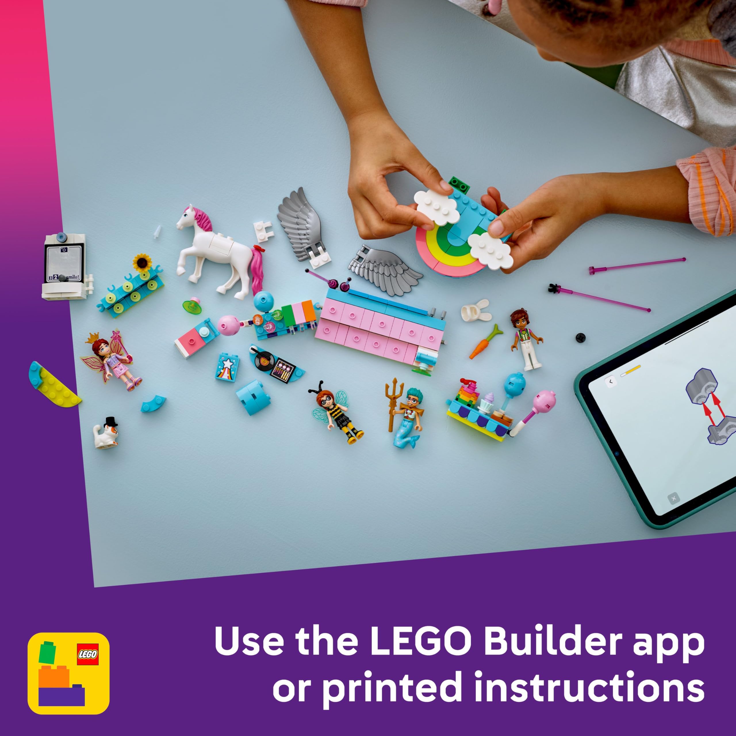LEGO Friends Costume Party with Unicorn & Fairy Playset | 4 Mini Dolls, 2 Animal Figures | Ages 6+ 6