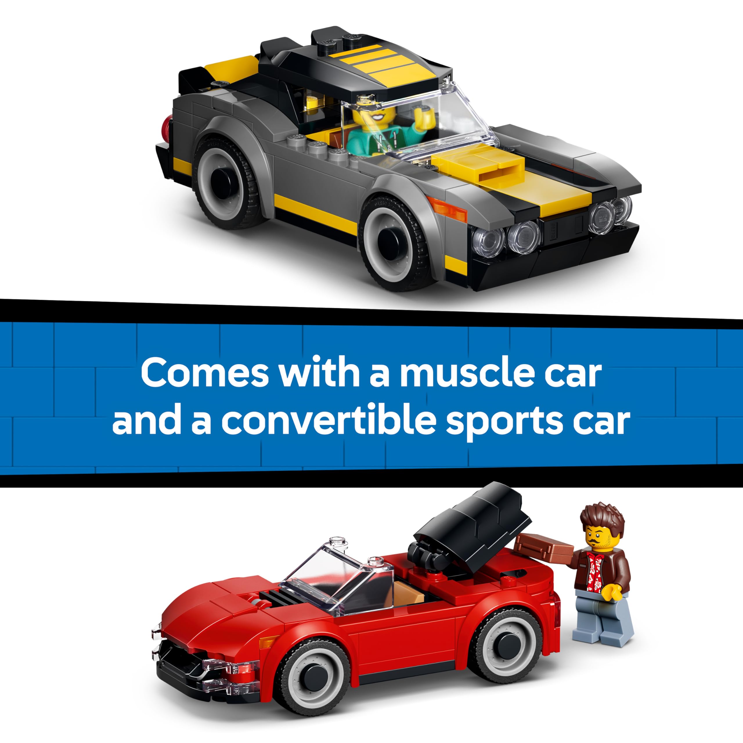 LEGO City Drive-Through Car Wash Toy Set 60497 with 2 Model Cars for Ages 6+ 5