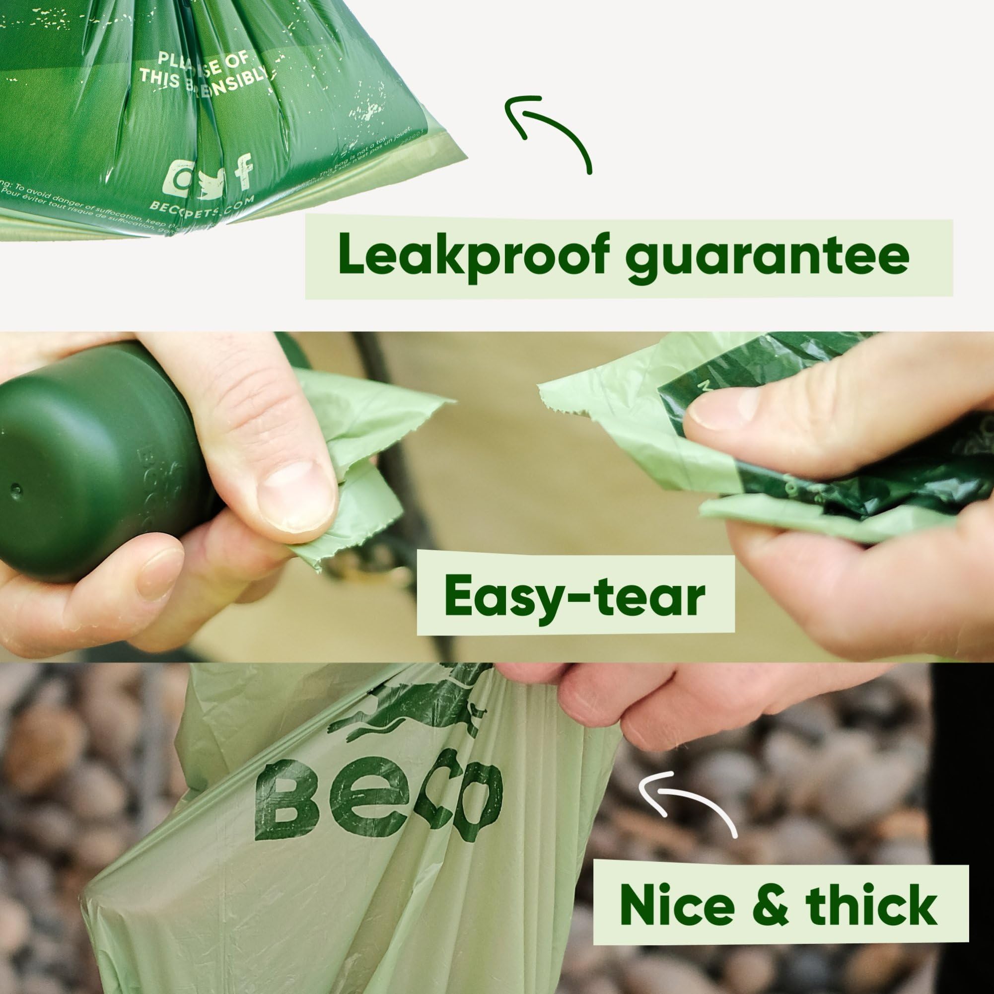 Beco Dog Poo Bags - 720 Count Unscented Bags | 94% Recycled Plastic | Leakproof 4