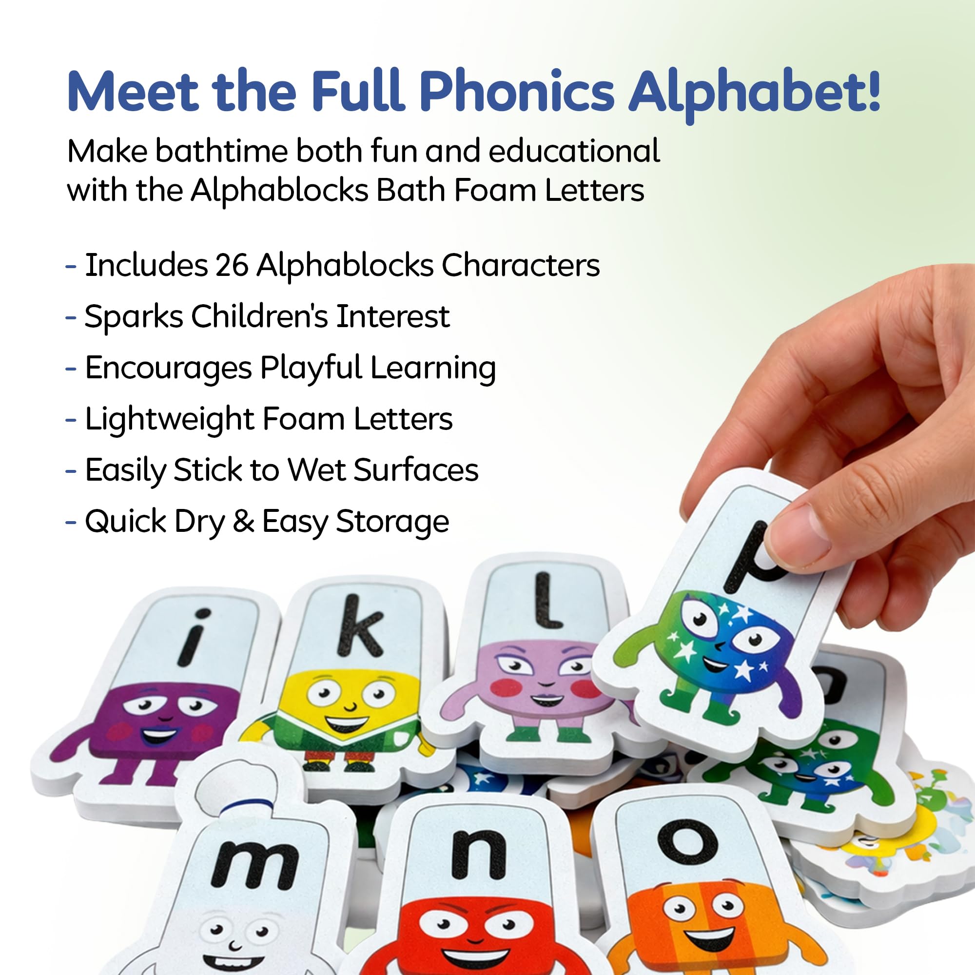 Alphablocks Bath Foam Letters - 26 Floating Phonics Toys for Toddlers & Kids 2