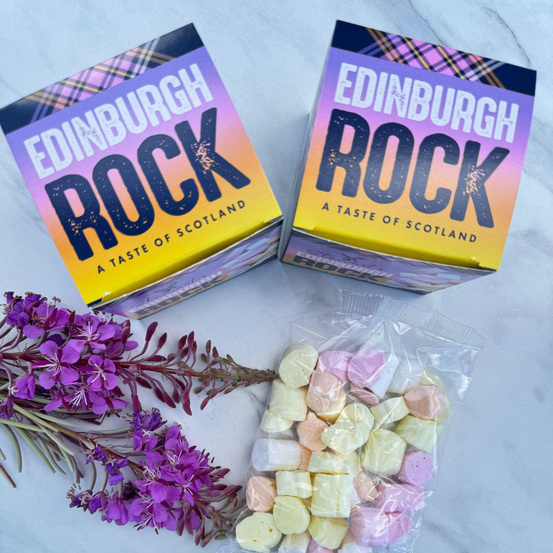 Stewart's Edinburgh Rock Pieces, 125g – Traditional Scottish Sweet with Fruity Flavours
