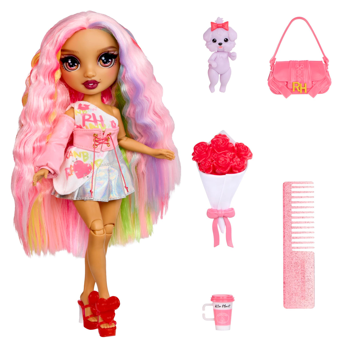 Rainbow High Kia Hart Pretty in Paris Fashion Doll - 28 cm, Pink, Ages 3+