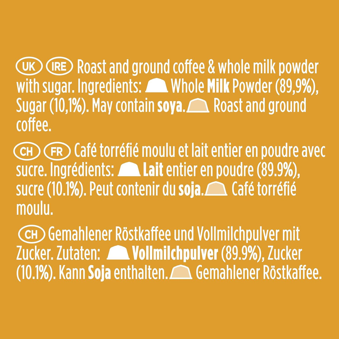 Nescafé Dolce Gusto Latte Macchiato Coffee Pods, 3 x 16 Capsules (48 Total) - Whole Milk & Arabica-Robusta Blend