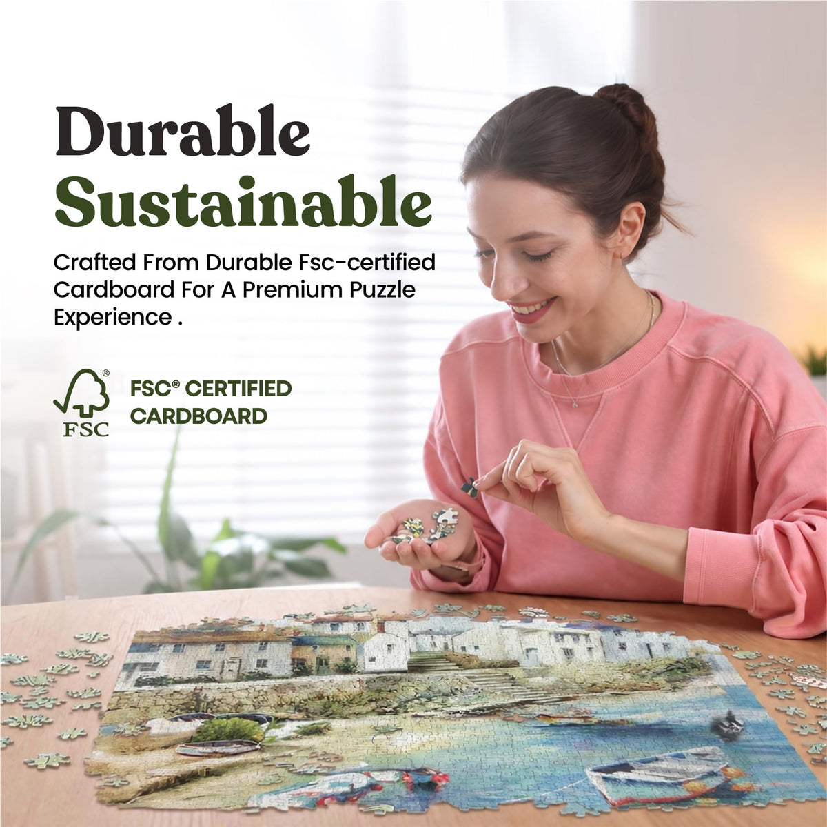 The Leonardo Collection Macneil Studios Harbour Town Jigsaw Puzzle - 1000 Pieces, 70 x 50cm