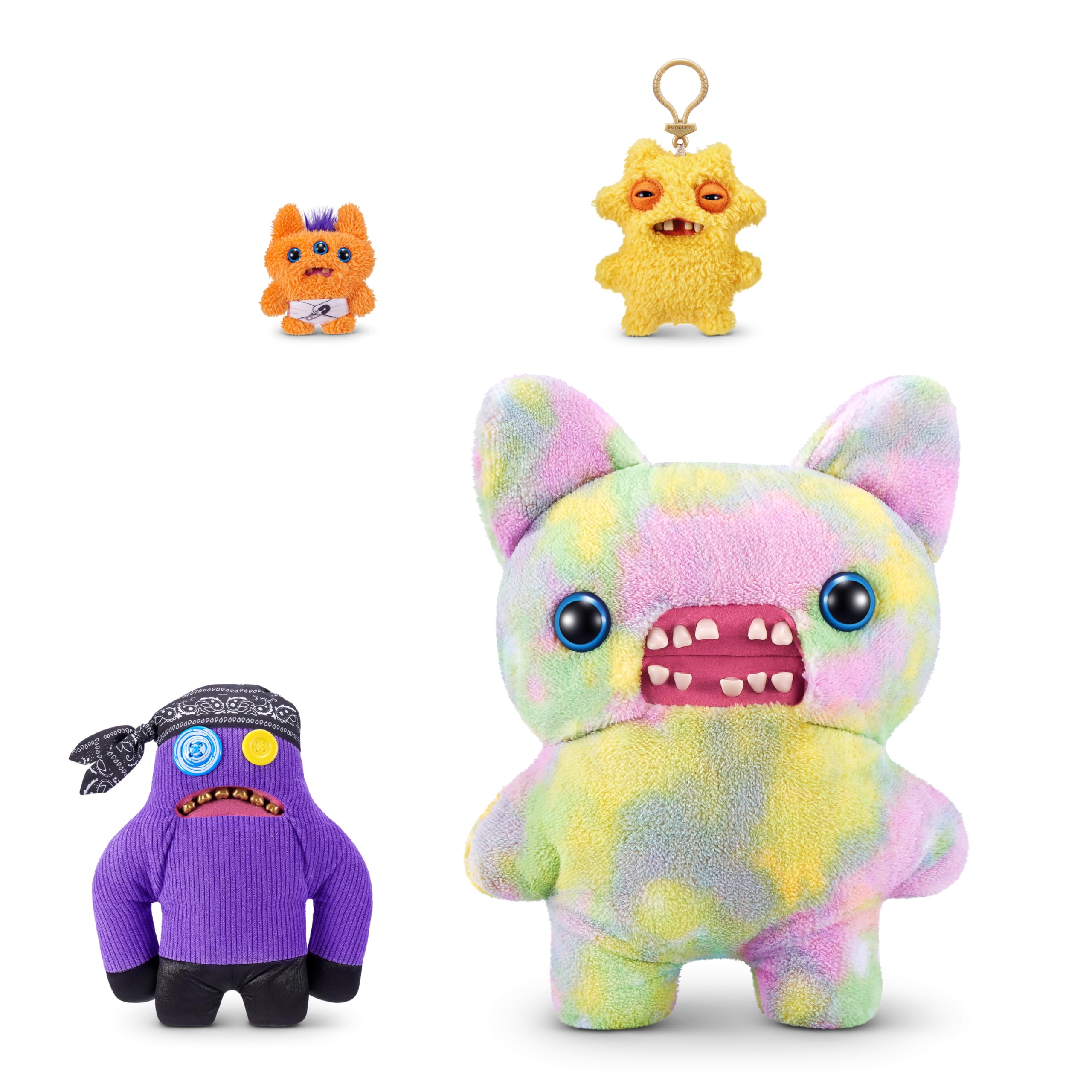 Fuggler Sasquoosh 9-Inch Plush Toy - Soft Plush, Human-like Teeth, Butt-on Hole 9