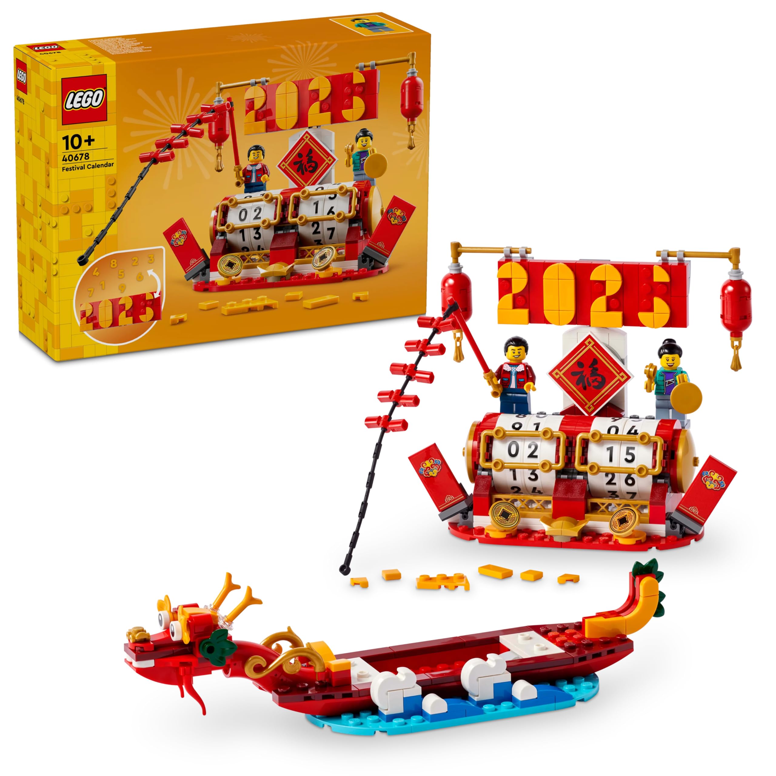 LEGO 2in1 Festival Calendar Building Set - Lunar New Year & Dragon Boat Festival Toy for Ages 10+ 10