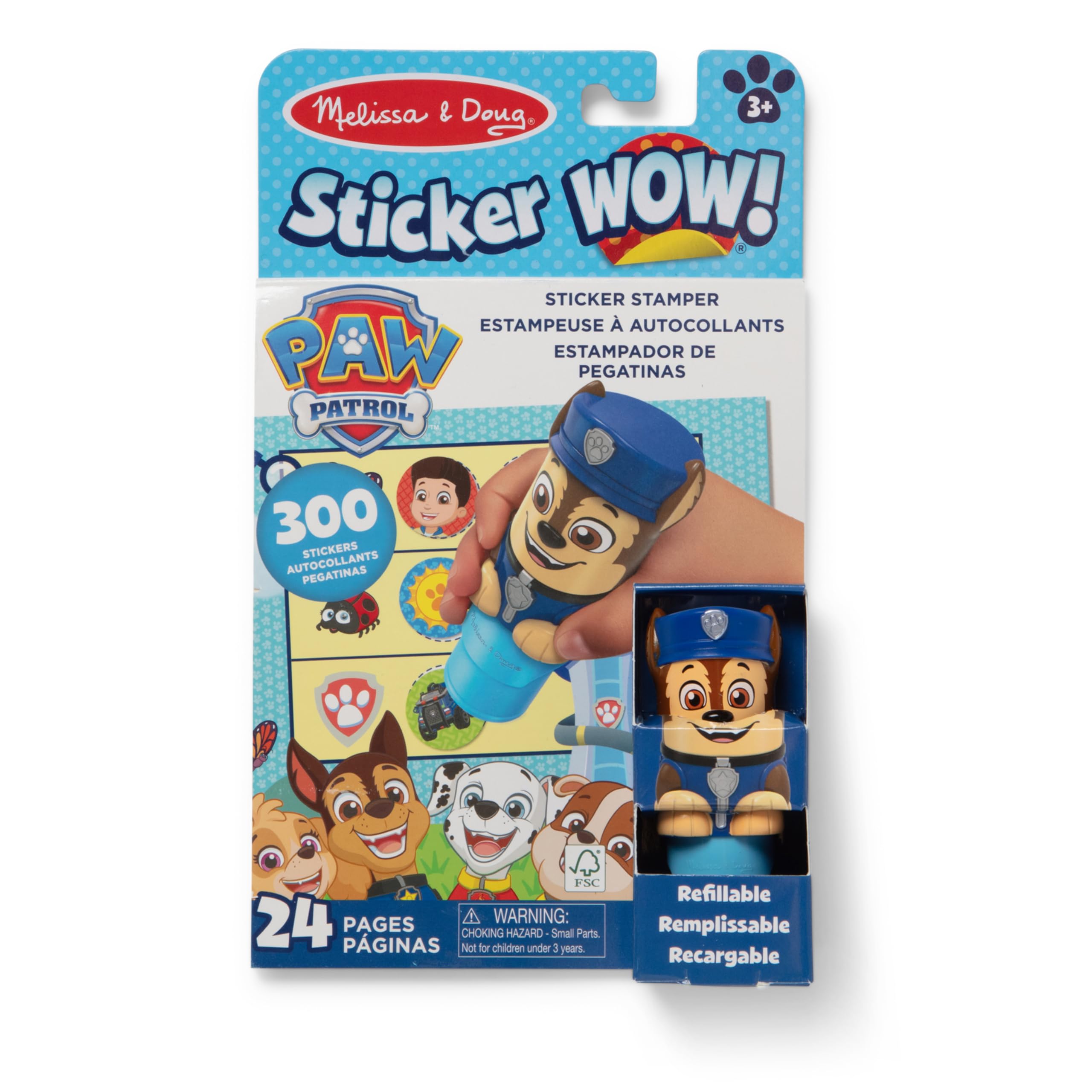Melissa & Doug Activity Pad & Sticker Stamp Set - Chase | Ages 3-98