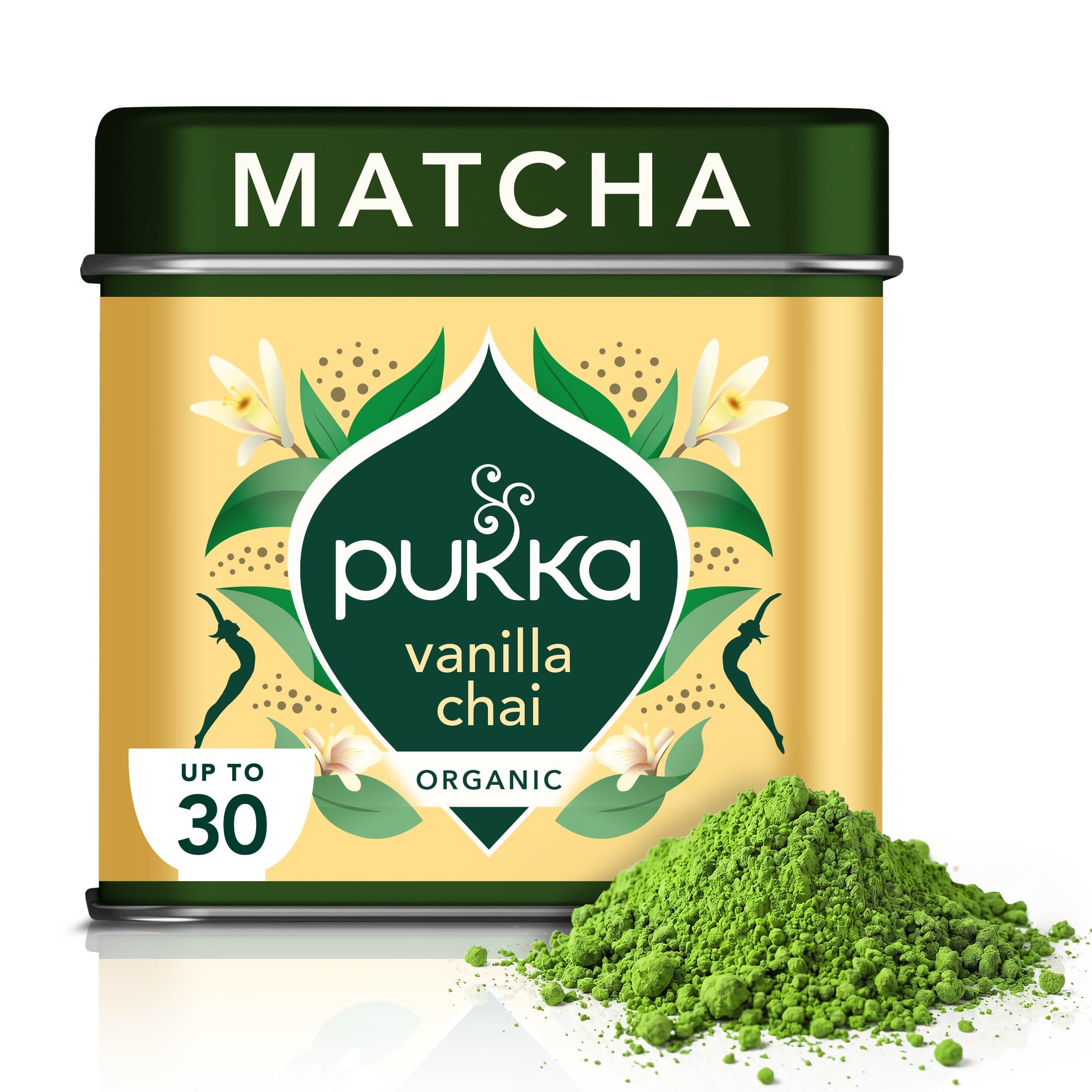 Pukka Herbs Organic Matcha Vanilla Chai Powder - Warming & Aromatic | 30g | Fair for Life Certified 1