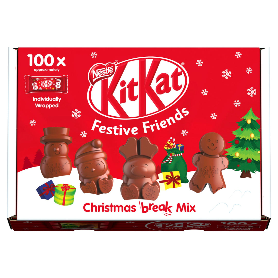 KitKat Christmas Friends 100ct Assorted Gluten-Free Milk Chocolate Figures