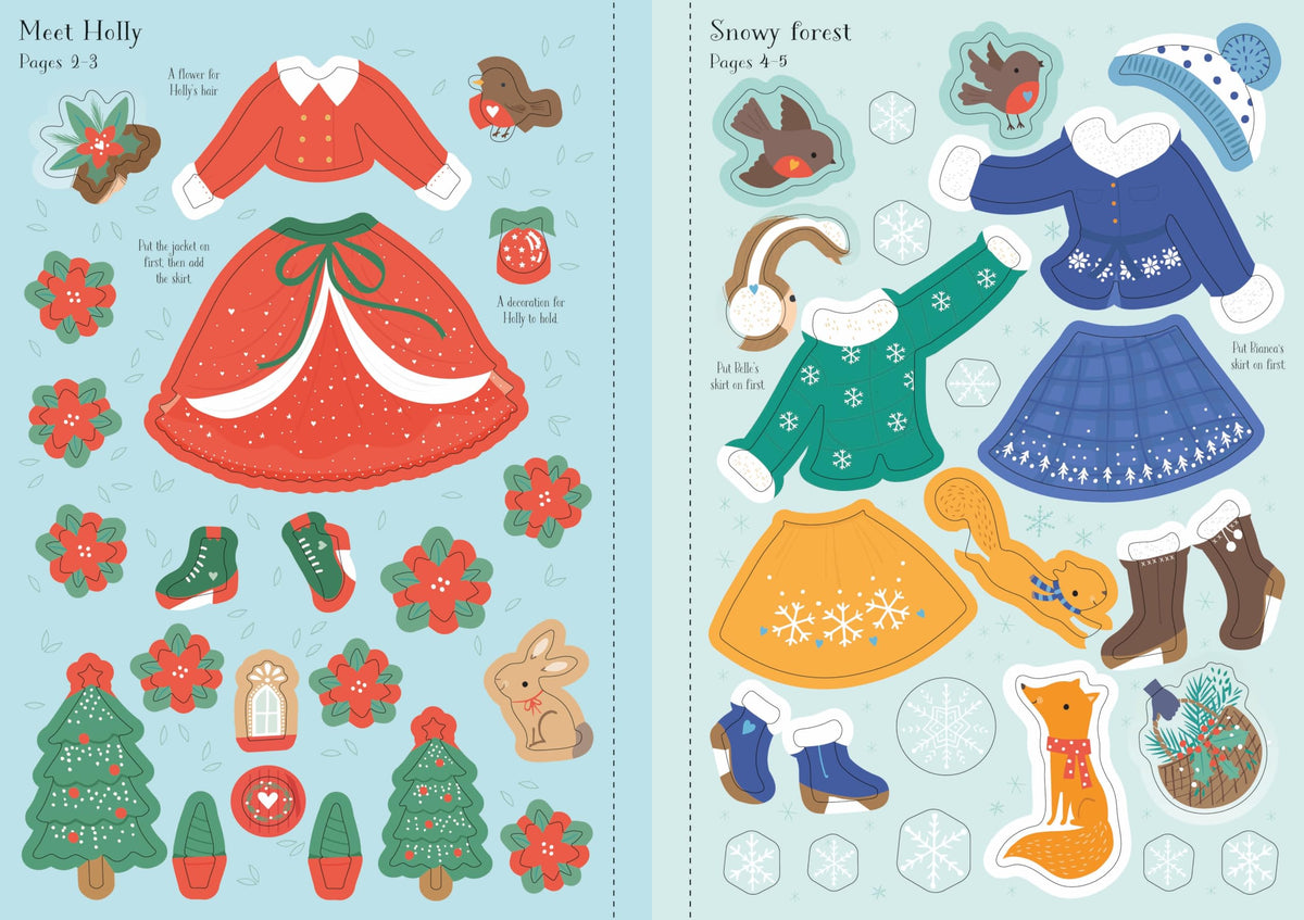 Usborne Little Sticker Dolly Dressing Christmas Activity Book | Ages 3-7 5