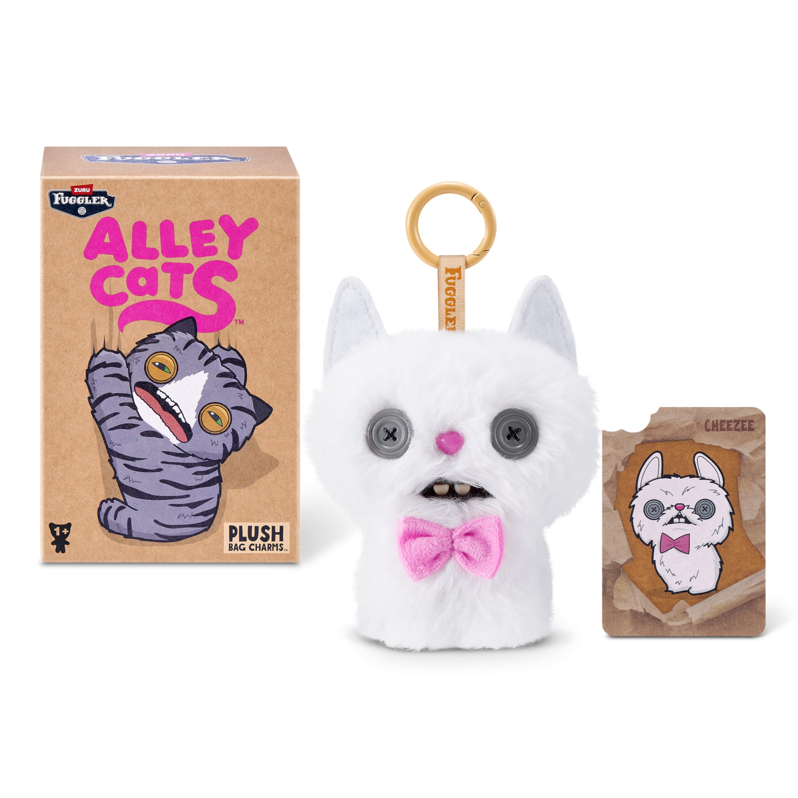 Fuggler Alley Cat KeyRing - 5 Inch Plush Collectible (6 Pack) 8