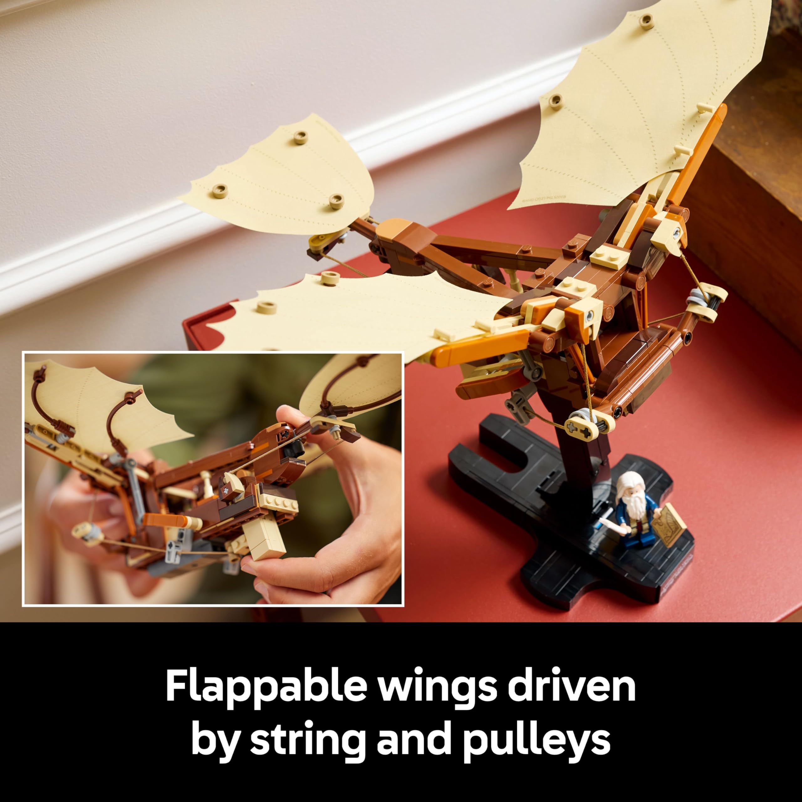 LEGO Icons Leonardo da Vinci’s Flying Machine Building Set - 493-Piece Adult Model with Minifigure 11