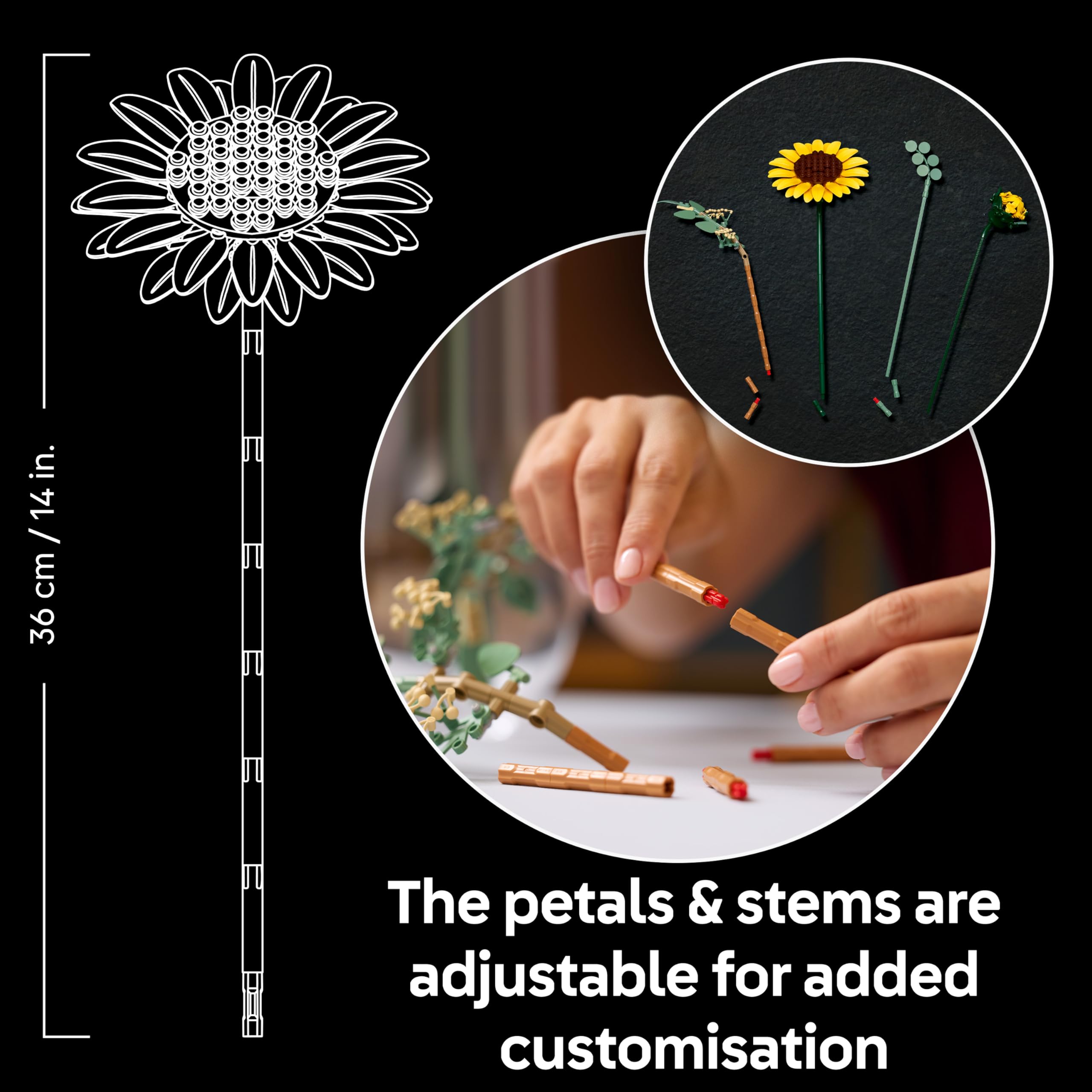 LEGO Botanicals Sunflower Bouquet Building Set 11502 | Adjustable Stems | Ages 18+ 7