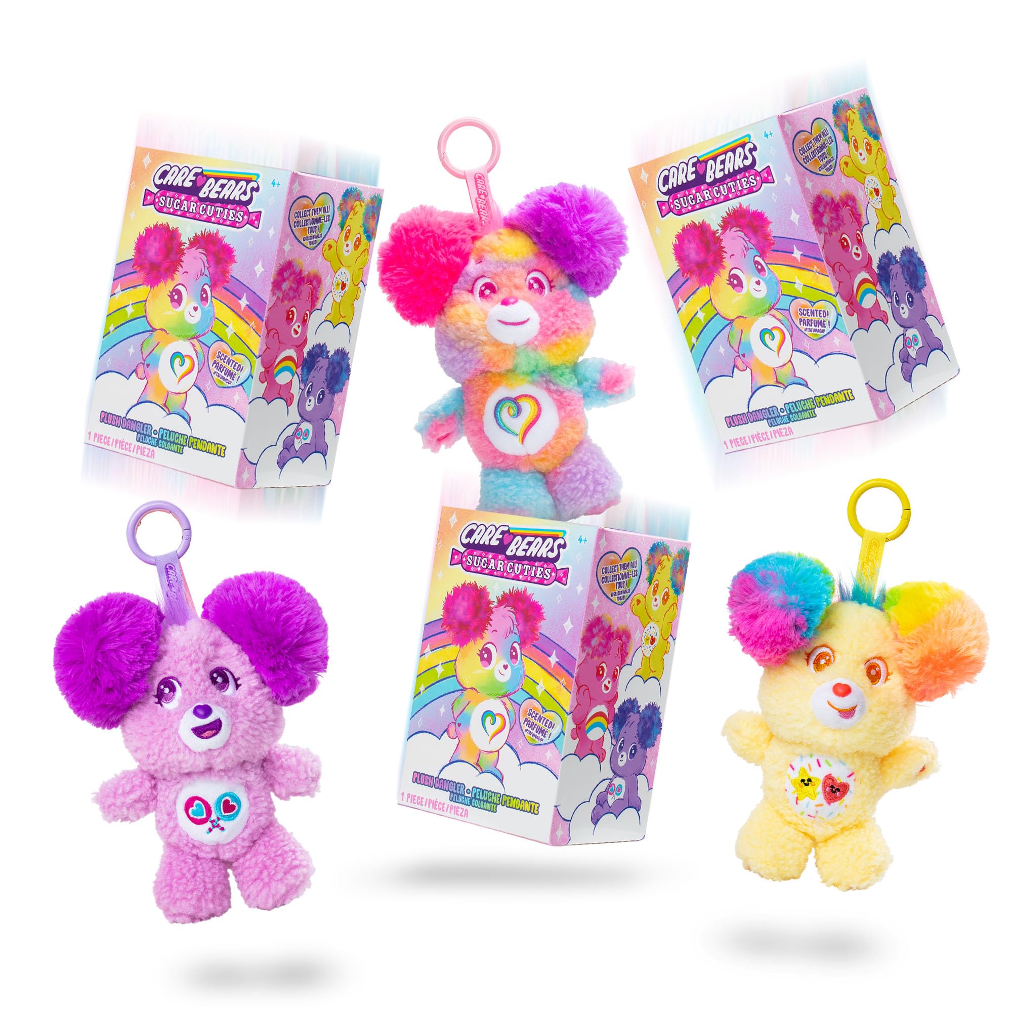 Basic Fun Care Bears Sugar Cuties 15cm Plush Clip-On Soft Toy | Surprise Collectible 1