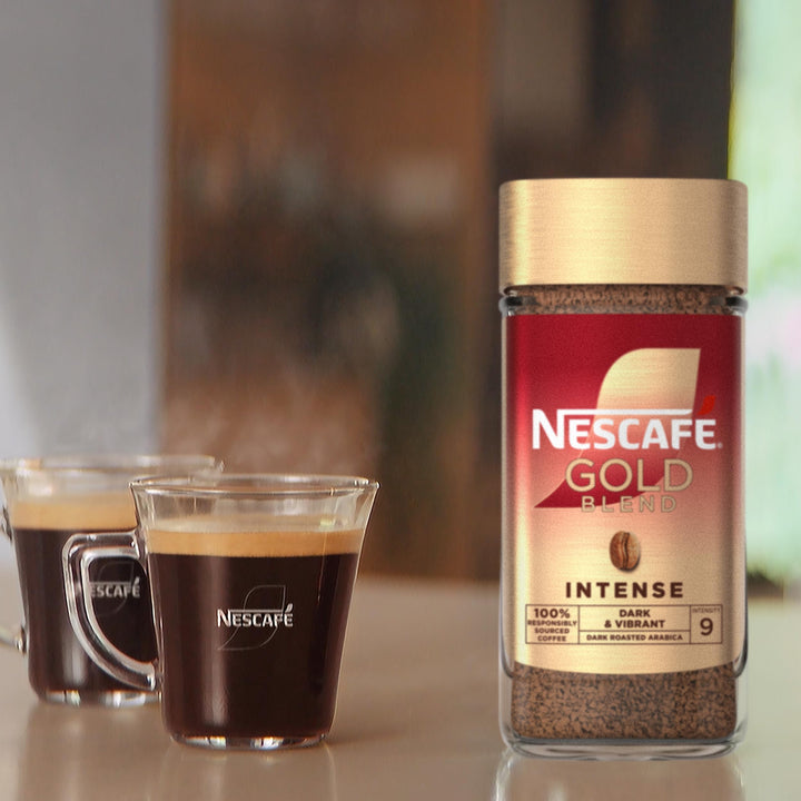 NESCAFÉ Gold Blend Intense Premium Instant Coffee, Dark Roasted Arabica, 200g