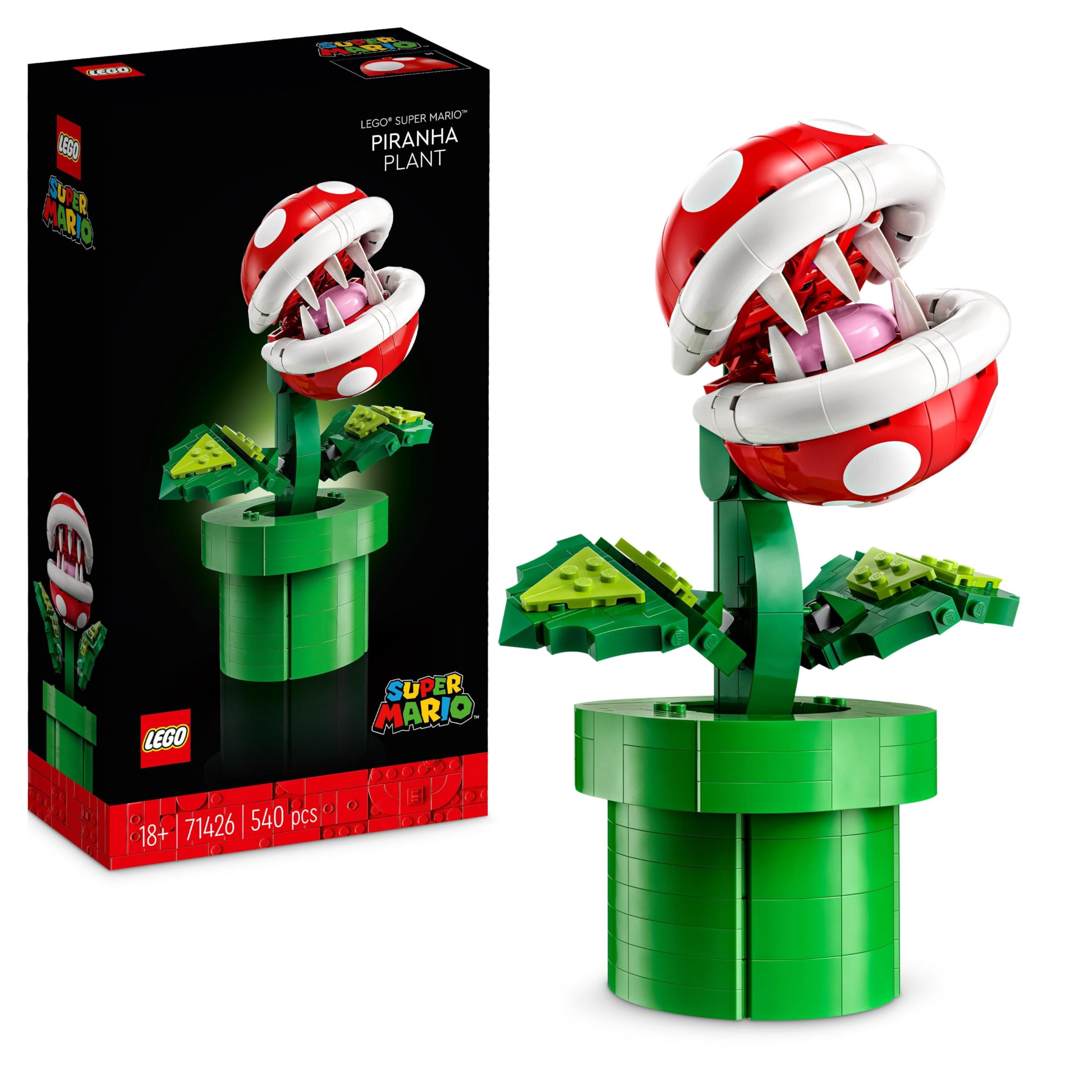 LEGO Super Mario Piranha Plant Building Set 71426 - 540 Pieces | Posable Figure