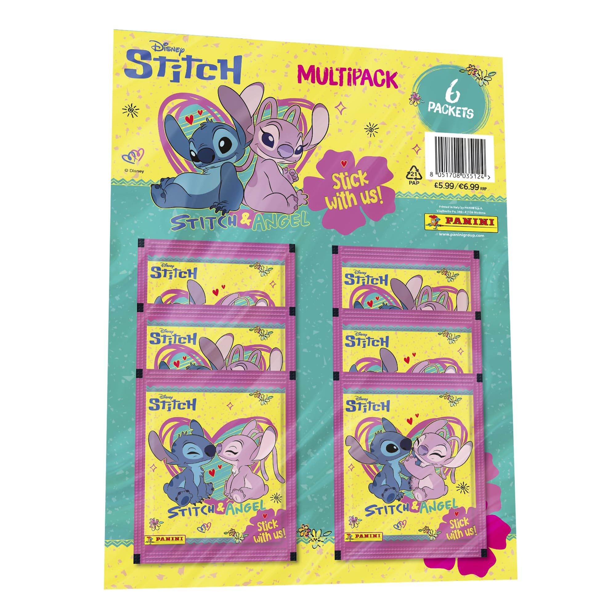 Panini Stitch & Angel Stick with Us Sticker Collection - Multipack