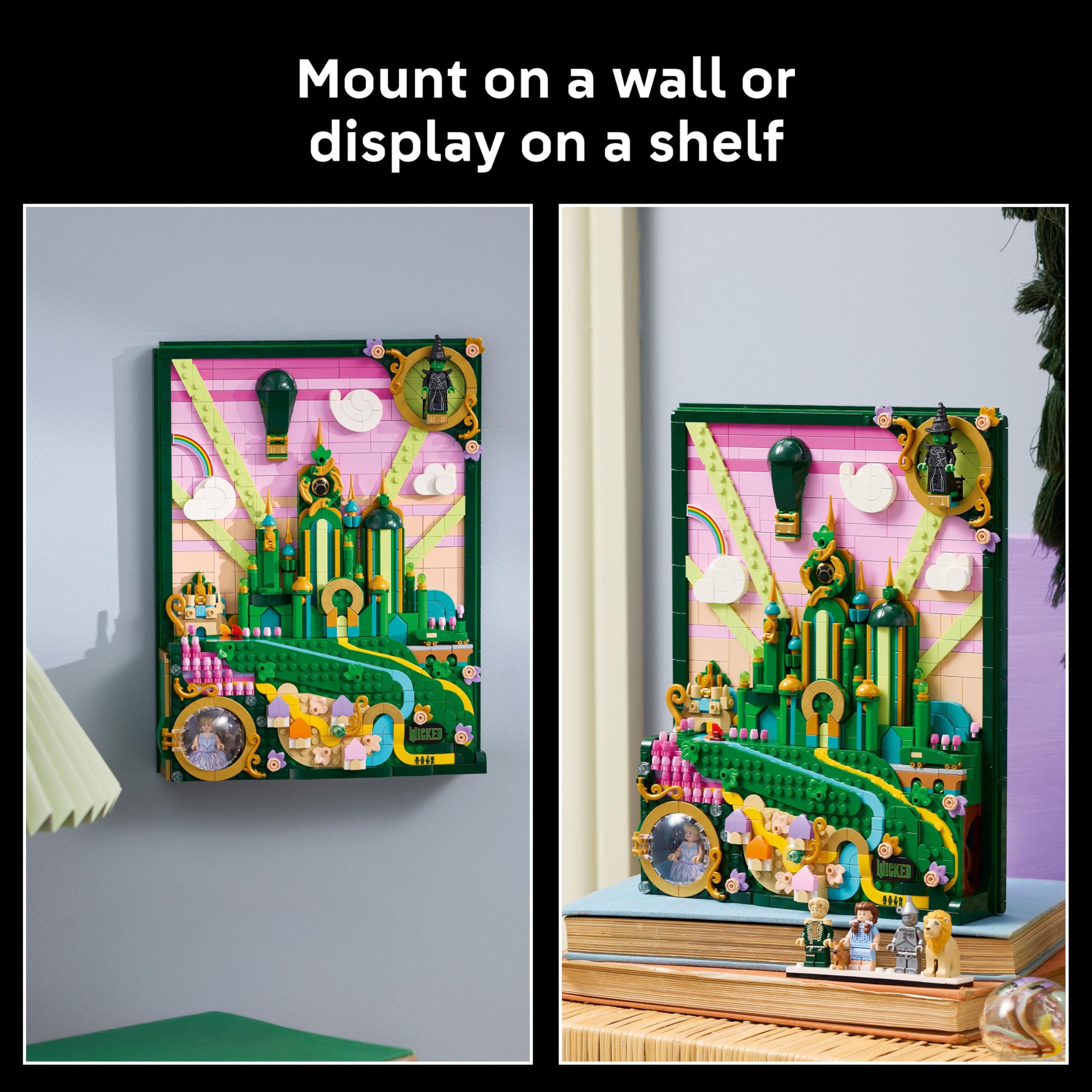 LEGO Wicked Emerald City Wall Art - 3D Building Set for Adults | 1,518 Pieces | Model 75685 6