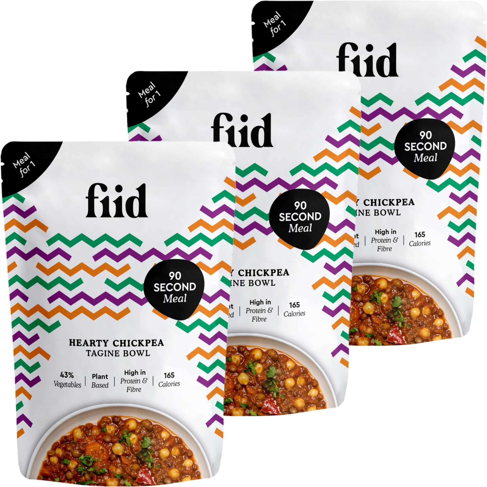 Fiid 100% Natural Vegan Moroccan Chickpea Tagine Stew - Microwave Ready Meal 1