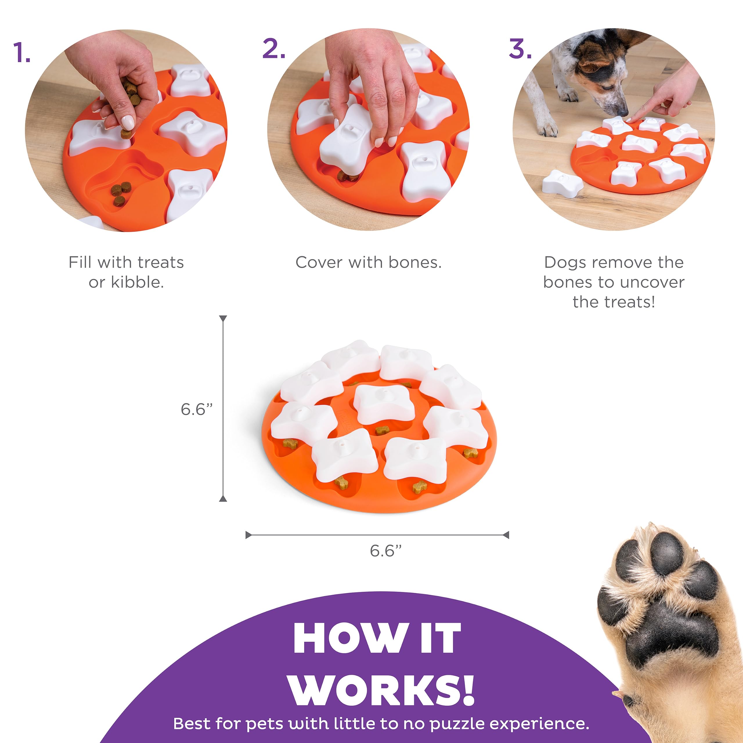 Outward Hound Dog Smart Treat Puzzle Enrichment Toy - Level 1 Beginner 3