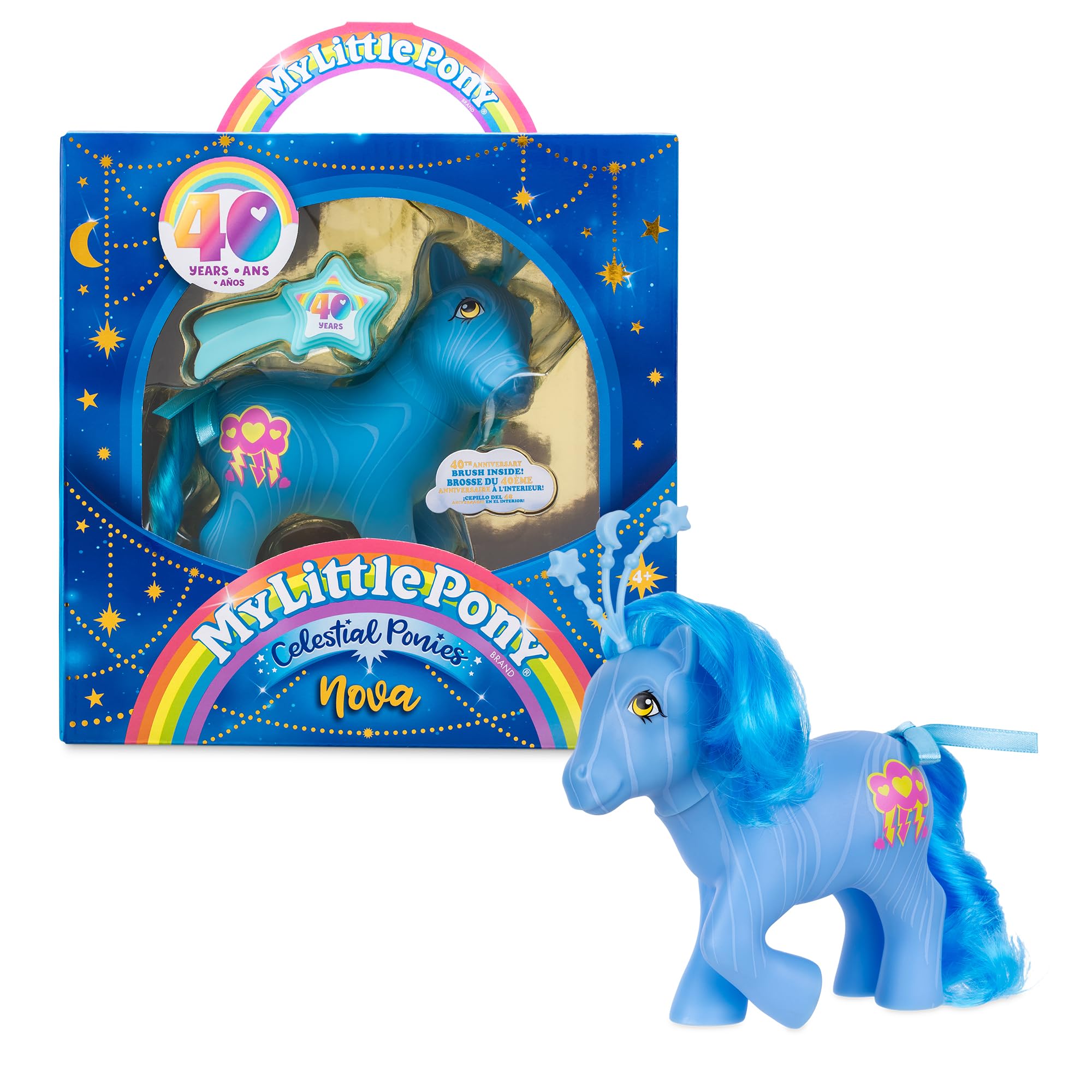 Basic Fun My Little Pony Celestial Pony Nova | Retro Collectable Horse Toys for Kids Ages 4+