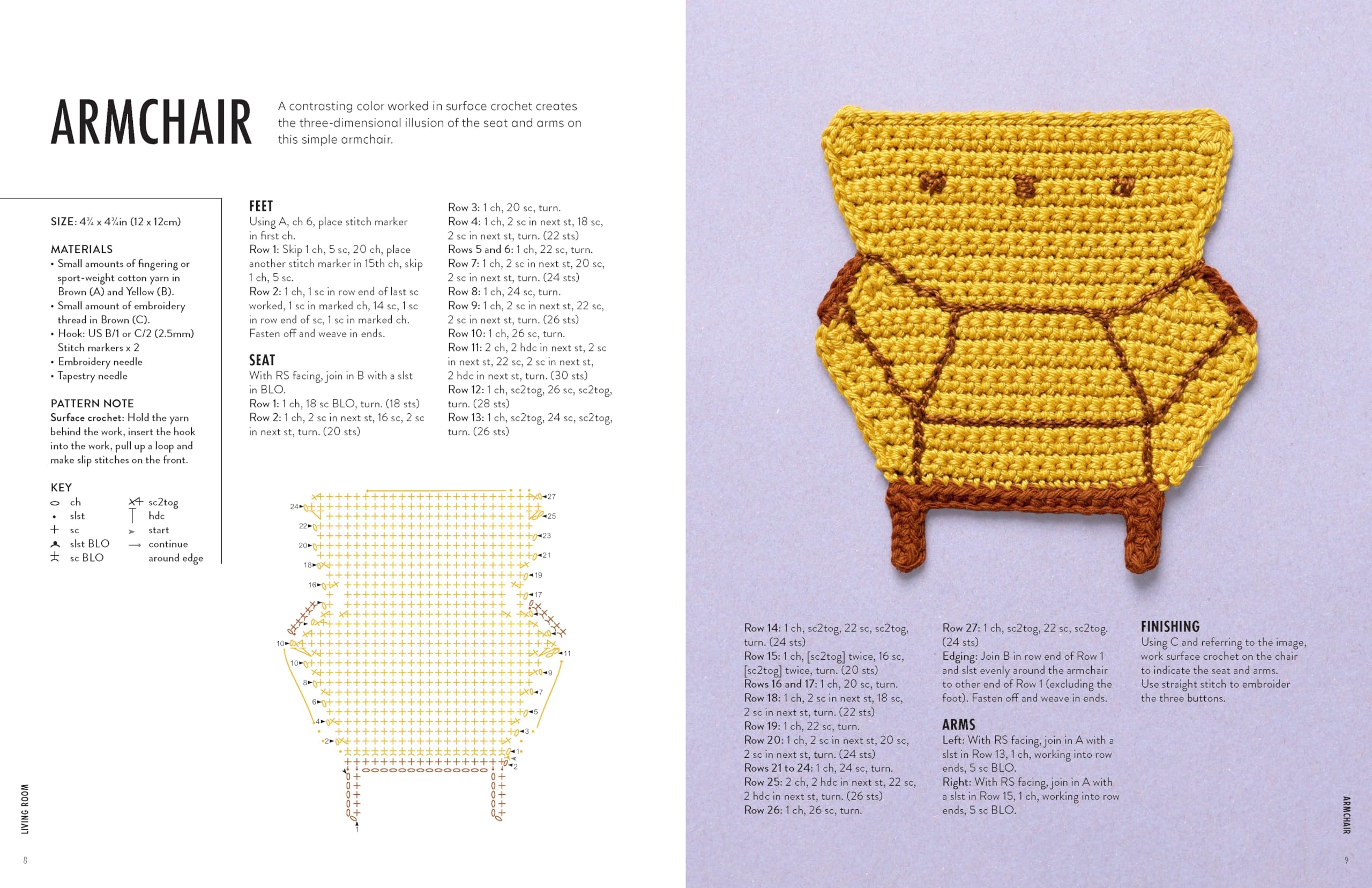 David & Charles Cozy Crochet Motifs: 75 Playful Motifs with Modern Retro Style | Paperback 3