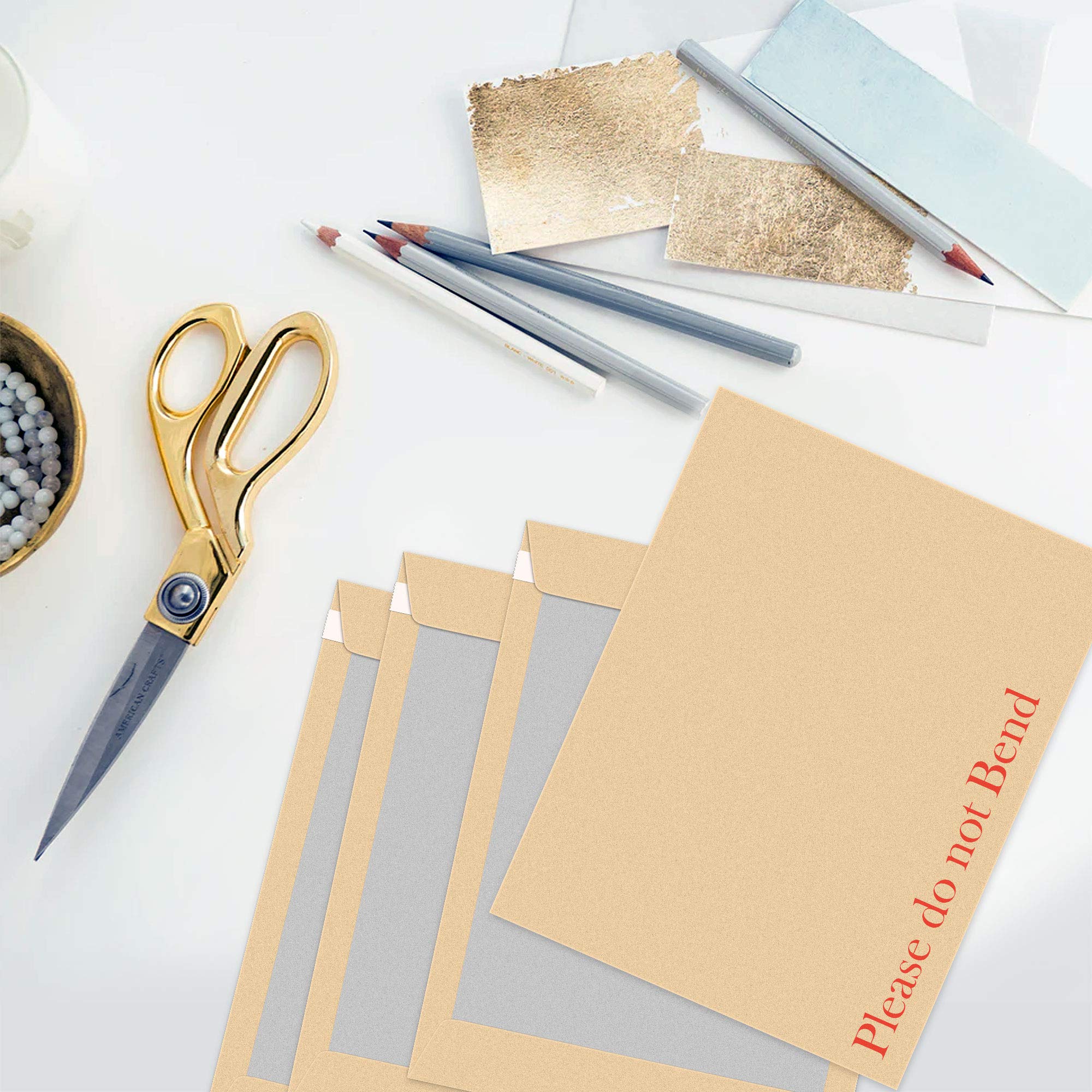 iSOUL 20 Pcs A5 C5 Hard Board Backed Envelopes | 229mm x 162mm Manilla | Peel & Seal 5