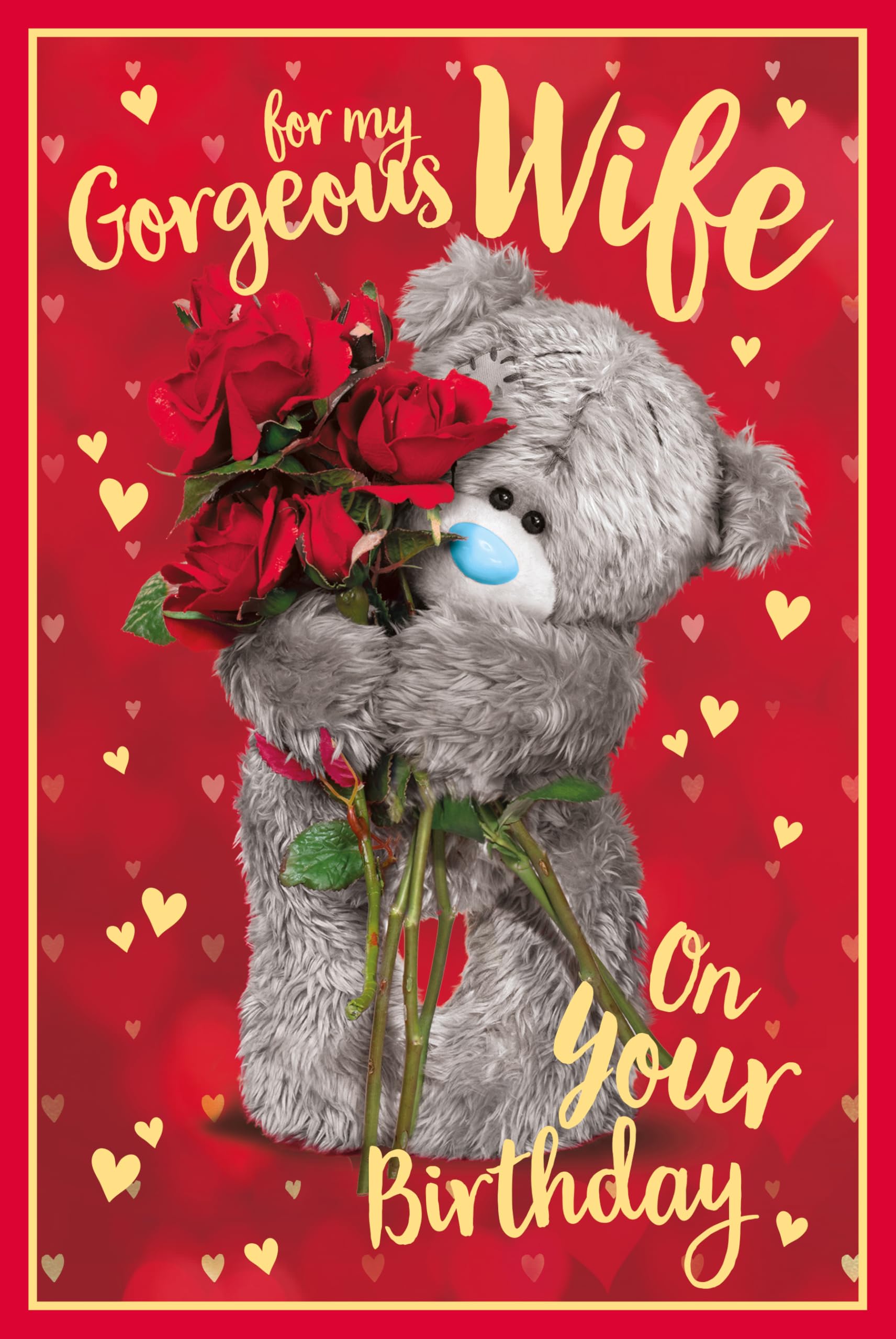 Me To You Wife Birthday Card | 3D Holographic Lenticular Design | 6 x 9in