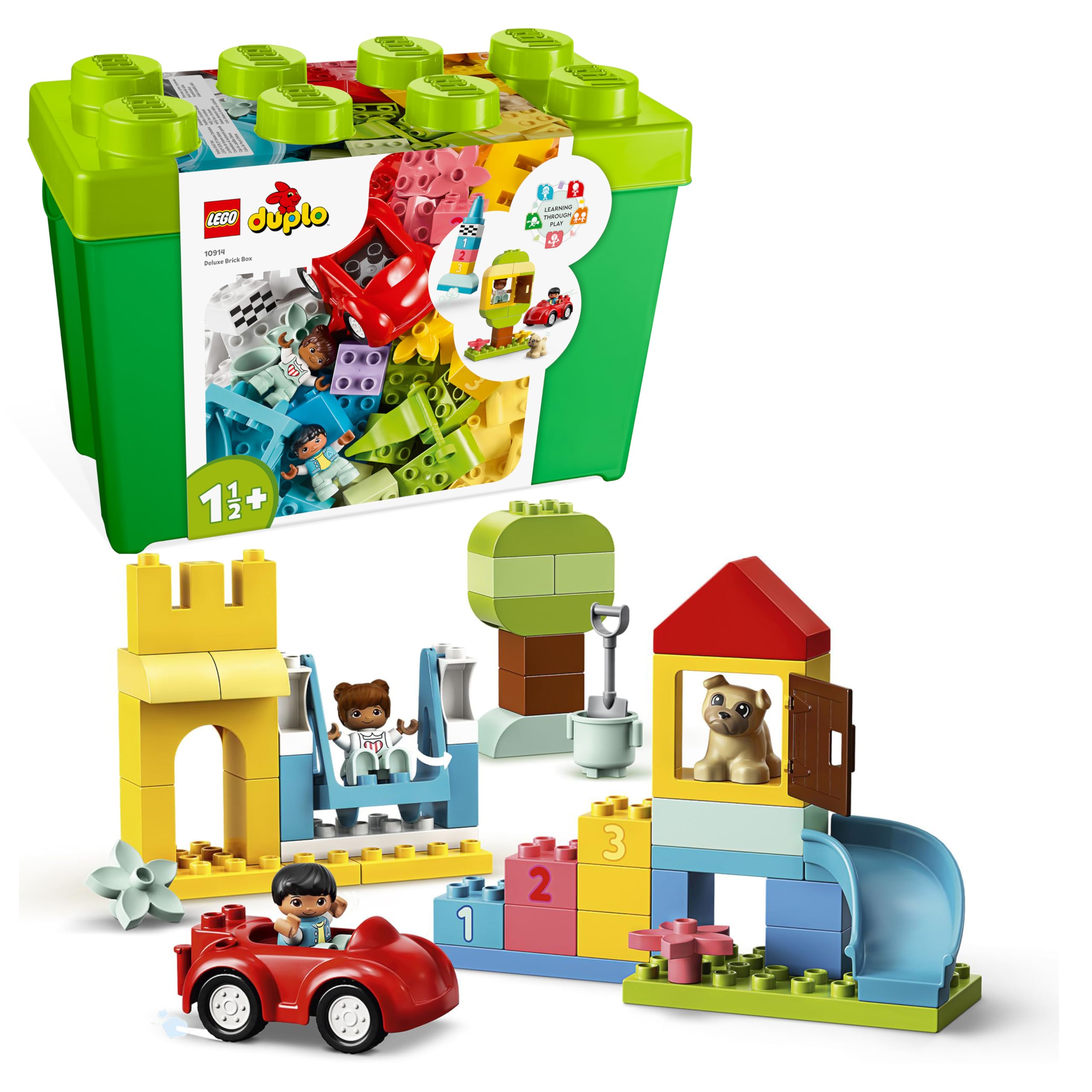 LEGO DUPLO 10914 Classic Deluxe Brick Box Building Set with Storage | 85 Pieces | Ages 1.5+ 1