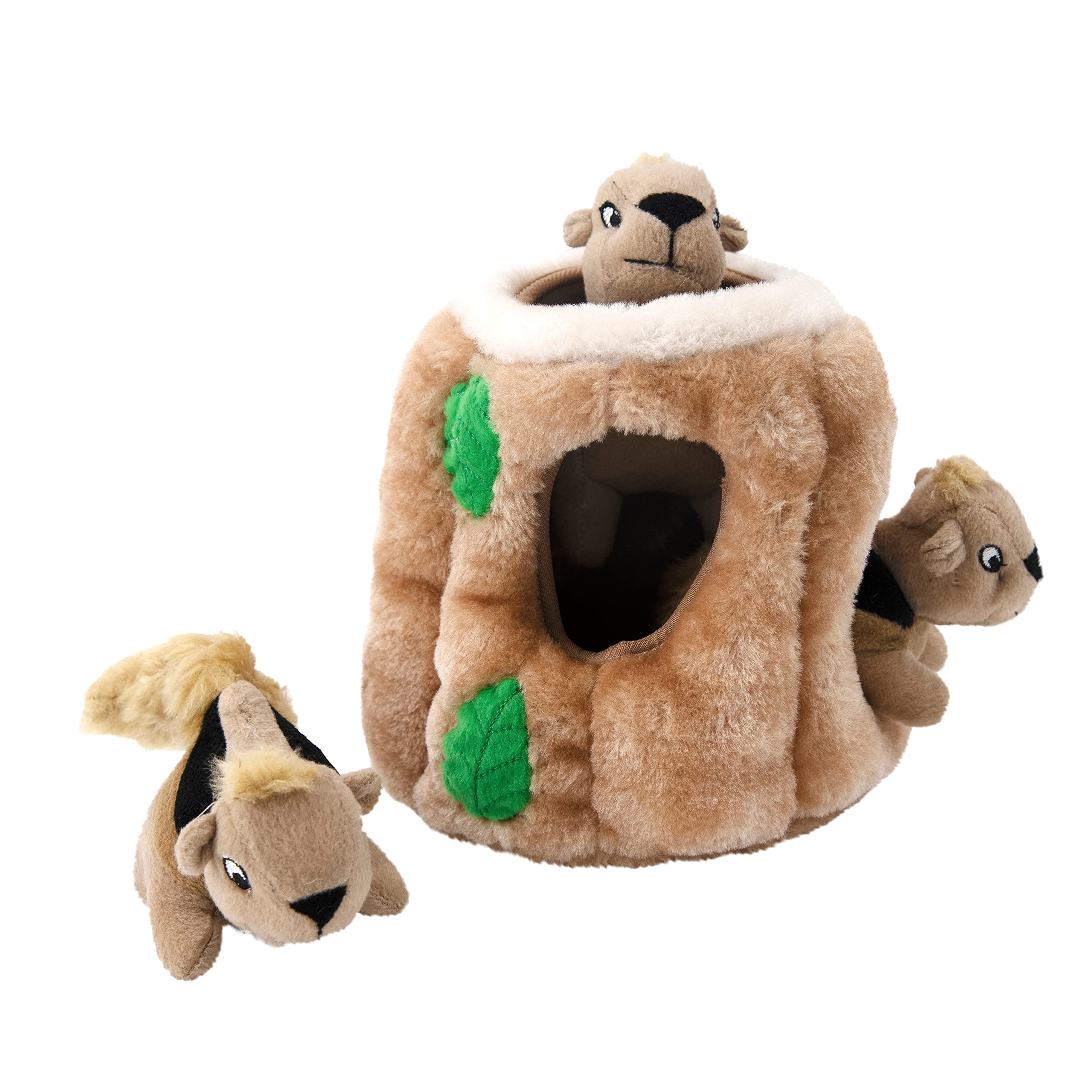 Outward Hound Squirrel Hide & Seek Plush Dog Toy - Medium Size | Includes 6 Squeakers 4